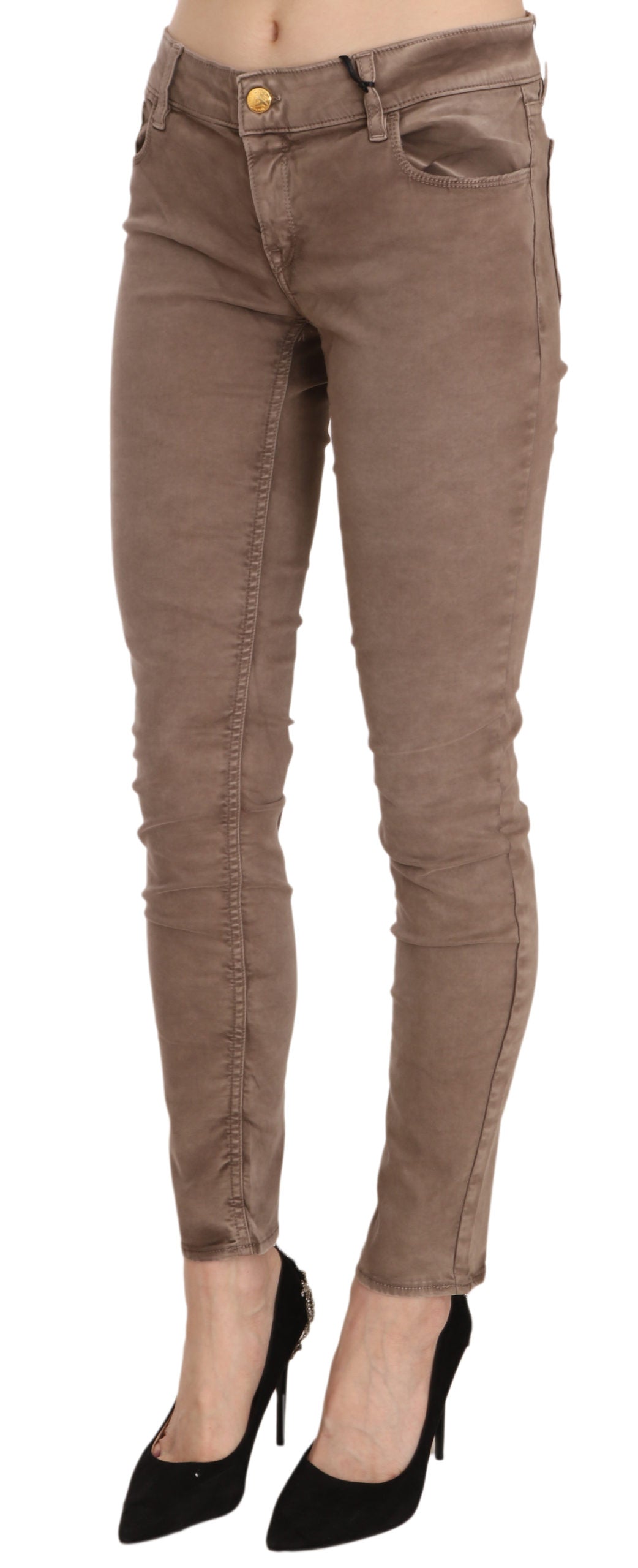 CYCLE Chic καφέ Slim Fit Skinny Jeans