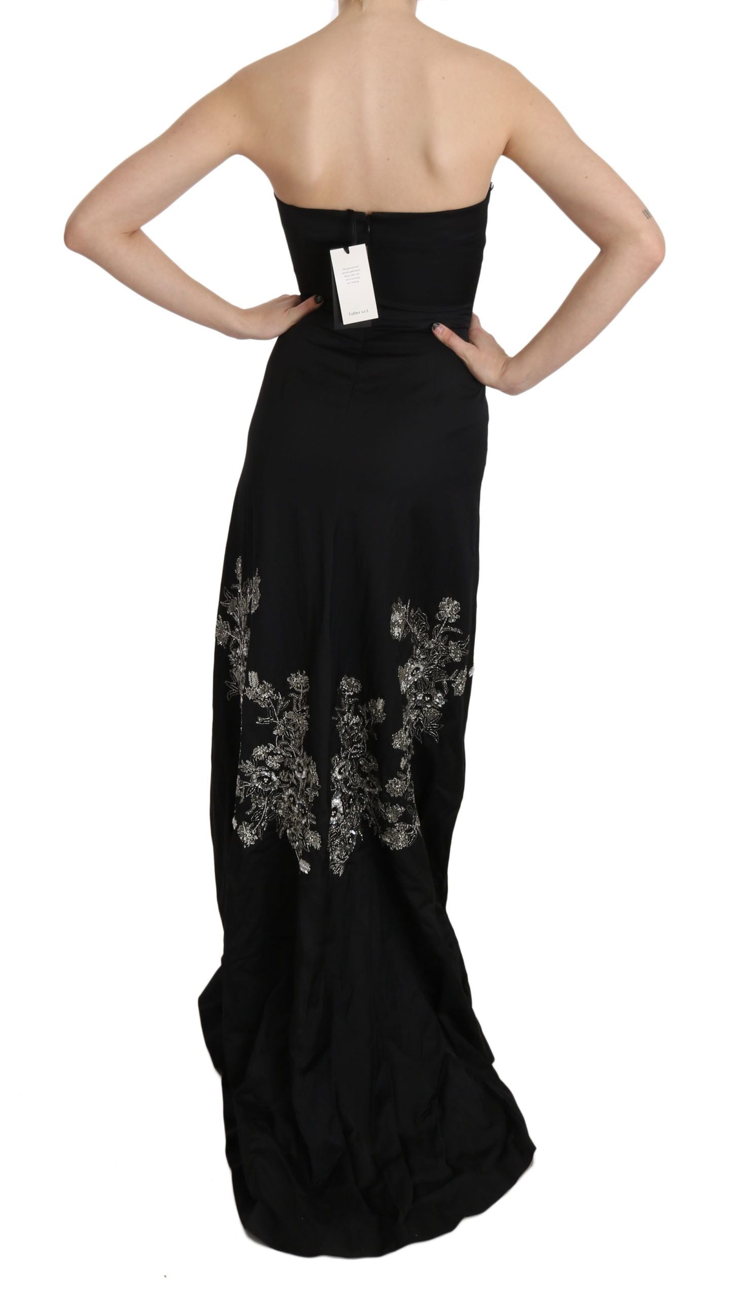 John Richmond Enchanting Black Maxi Flare φόρεμα