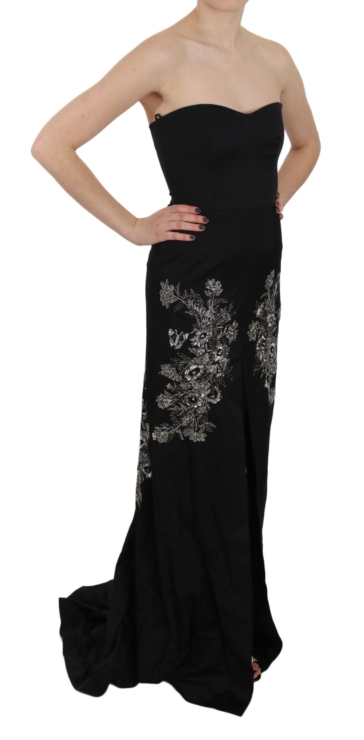 John Richmond Enchanting Black Maxi Flare φόρεμα