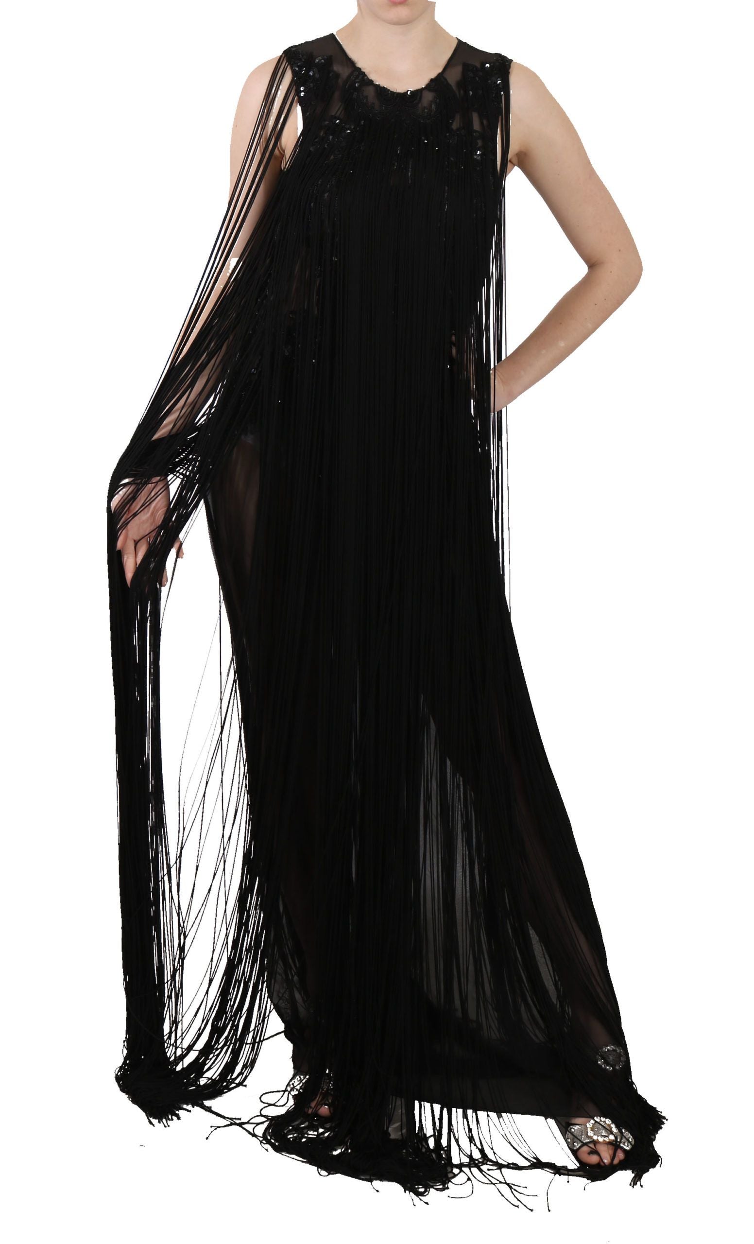 John Richmond Sheer Sequined Maxi Elegance Φόρεμα