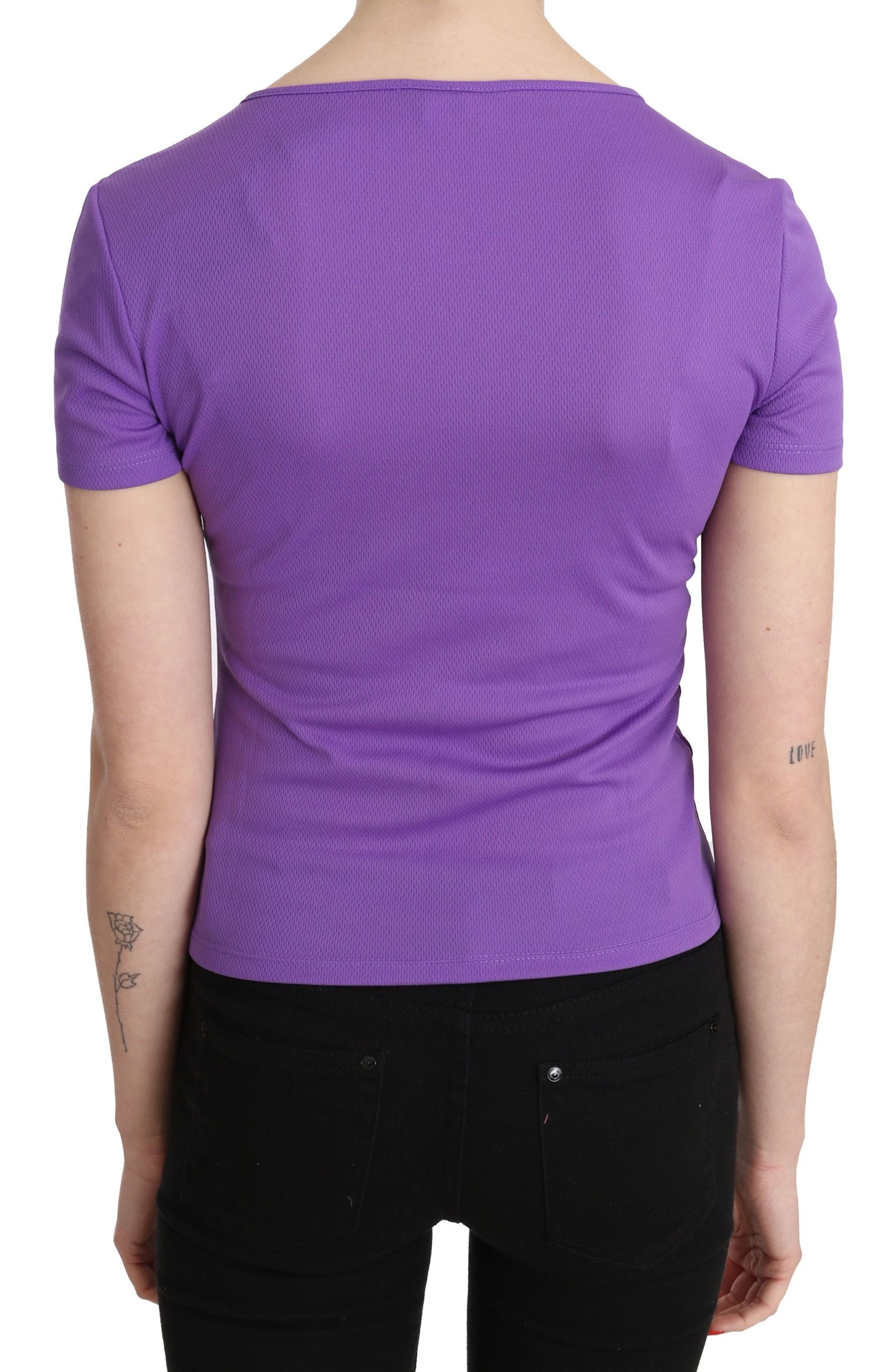 GF Ferre Chic Purple Casual Top για καθημερινή κομψότητα