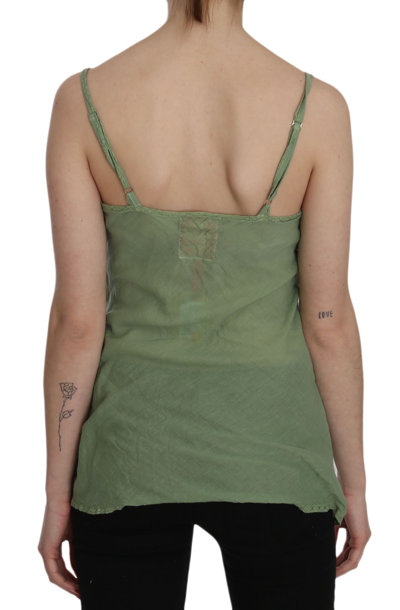 <tc>PINK MEMORIES</tc> Emerald Silk Spaghetti Strap Tank Top