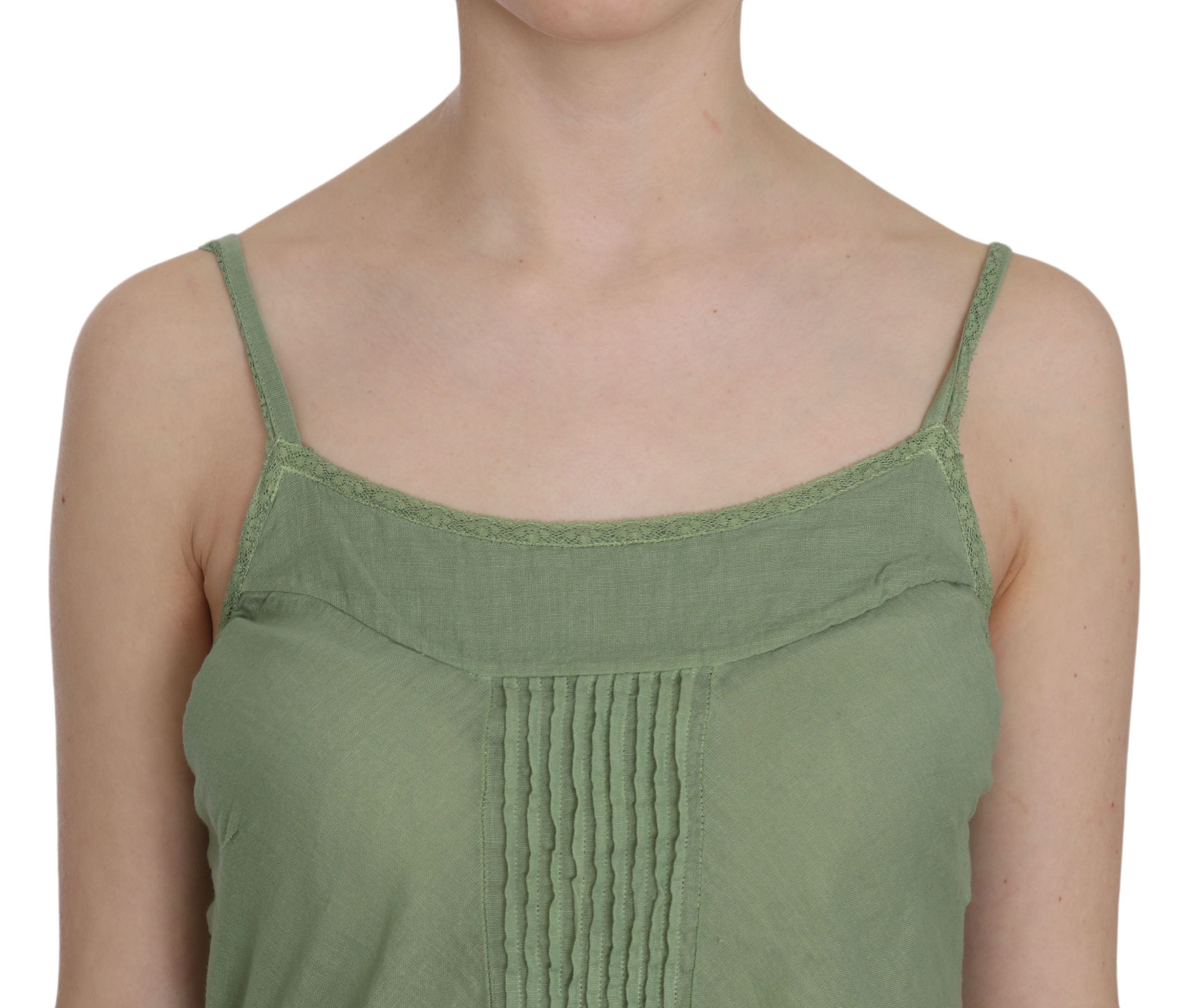 <tc>PINK MEMORIES</tc> Emerald Silk Spaghetti Strap Tank Top