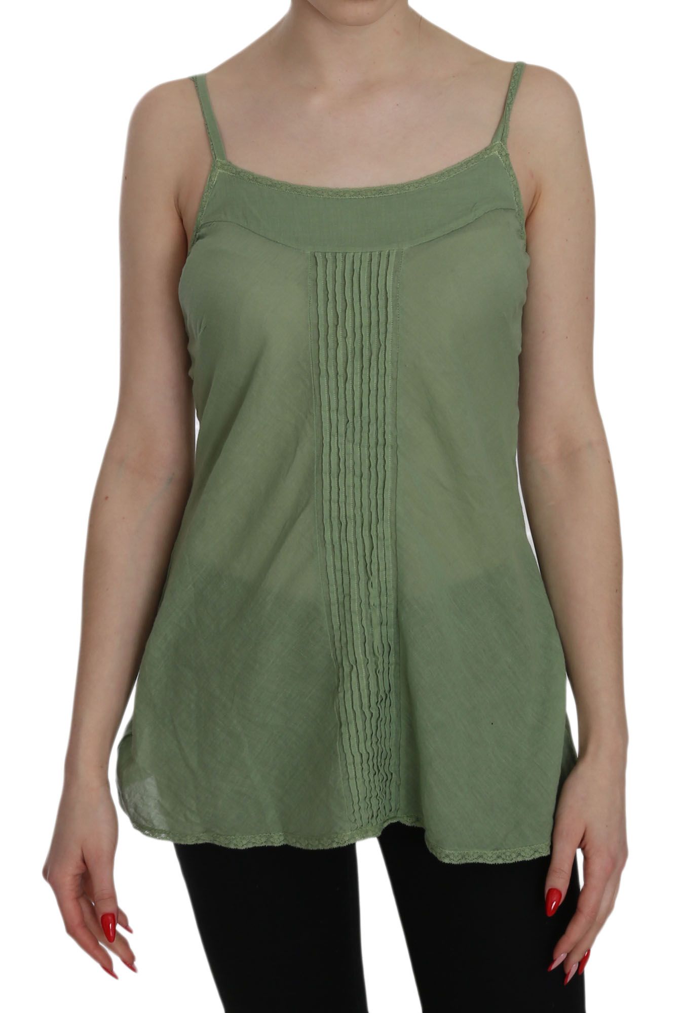 <tc>PINK MEMORIES</tc> Emerald Silk Spaghetti Strap Tank Top