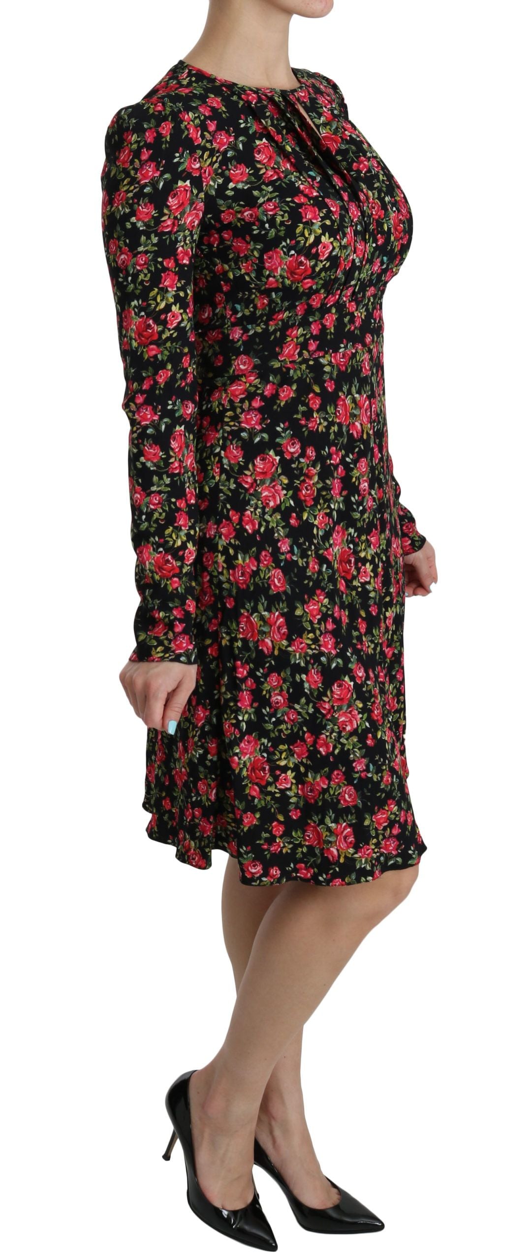 Φόρεμα Dolce &amp; Gabbana Floral Viscose Line A μέχρι το γόνατο