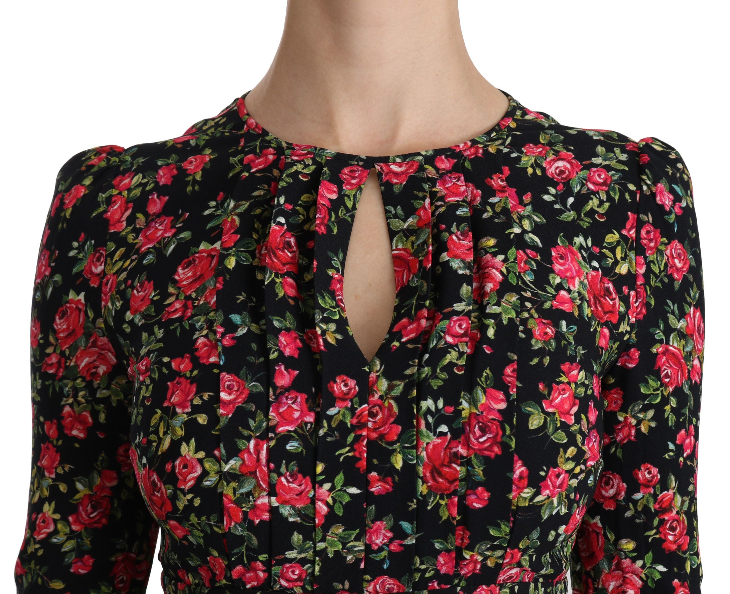 Φόρεμα Dolce &amp; Gabbana Floral Viscose Line A μέχρι το γόνατο