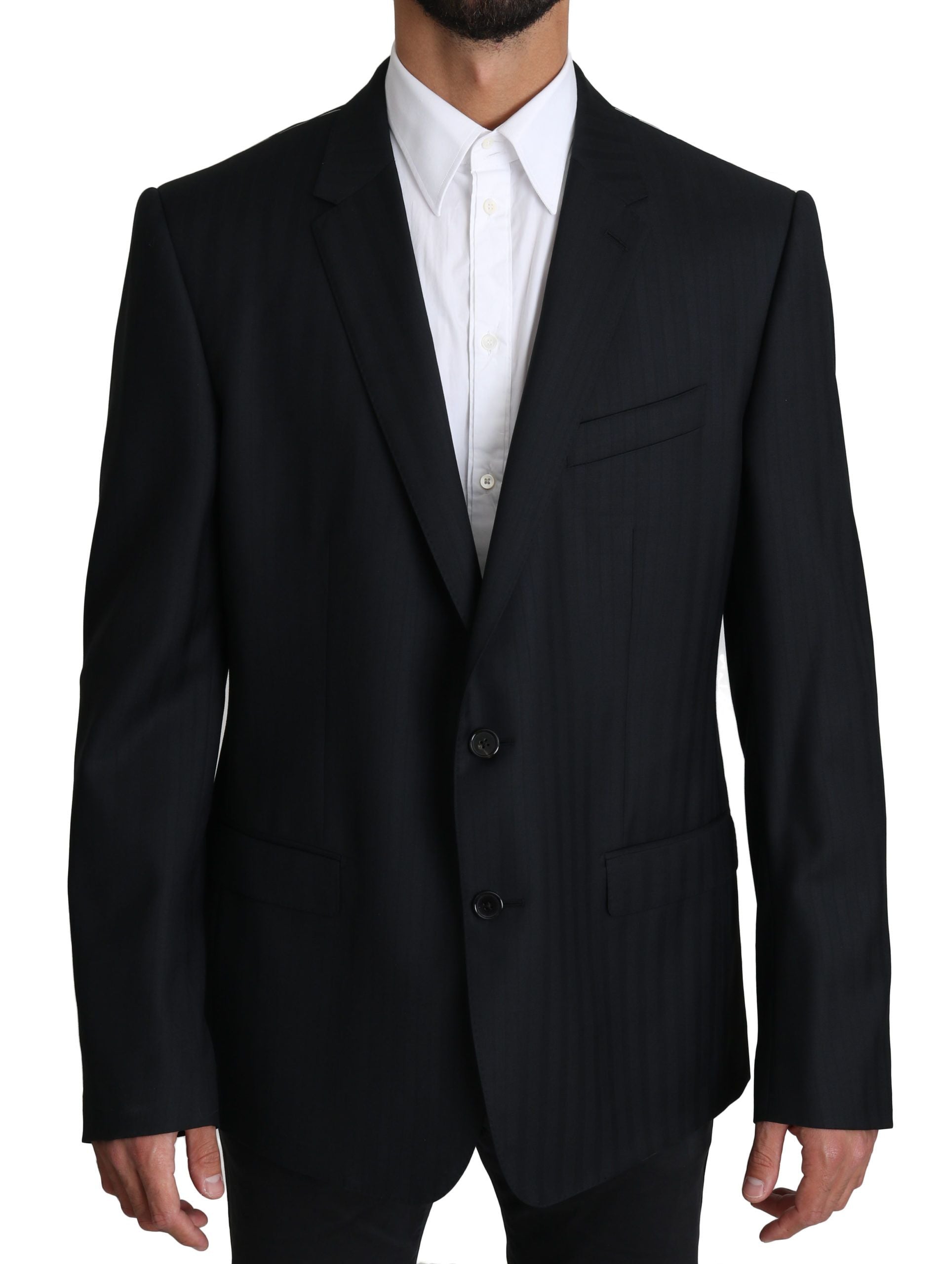 Dolce &amp; Gabbana Κομψό Μπλε μοτίβο Martini Formal Blazer