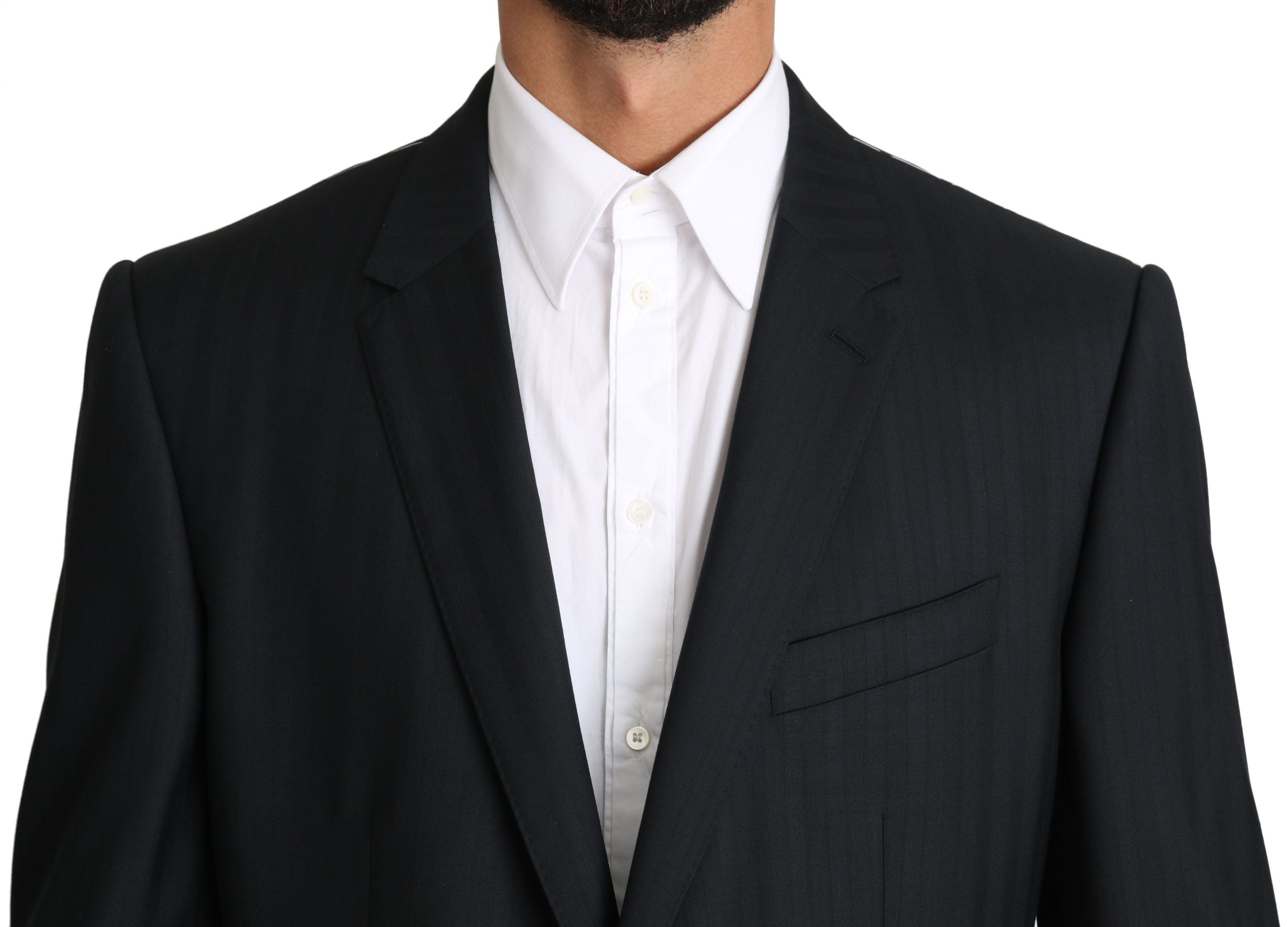 Dolce &amp; Gabbana Κομψό Μπλε μοτίβο Martini Formal Blazer