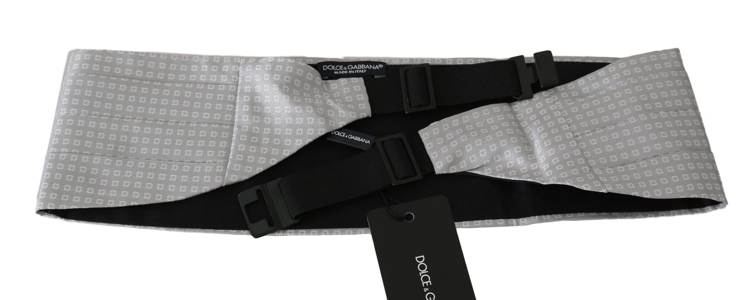 Dolce &amp; Gabbana Elegant Grey Silk Cummerbund