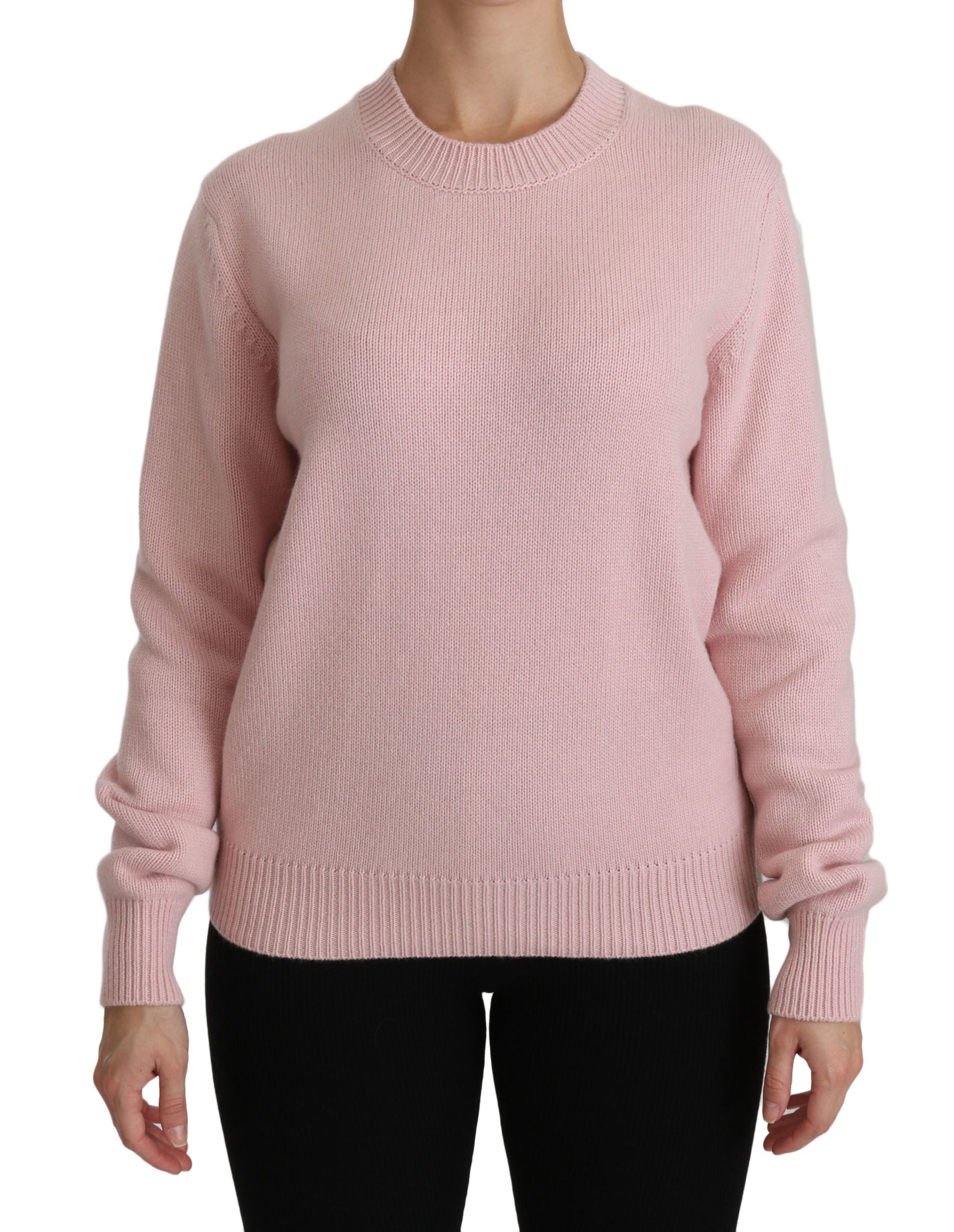 Πουλόβερ Dolce & Gabbana Cashmere-Blend Pink Crew Neck