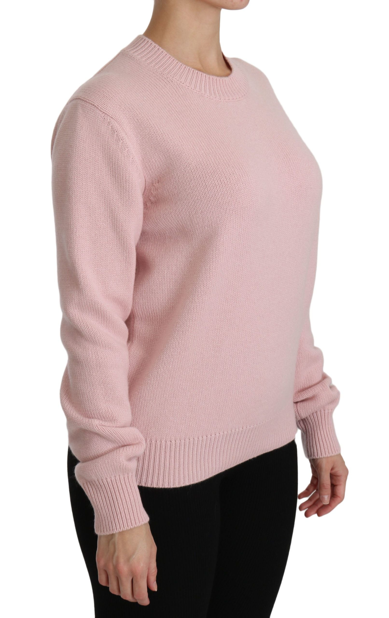 Πουλόβερ Dolce & Gabbana Cashmere-Blend Pink Crew Neck