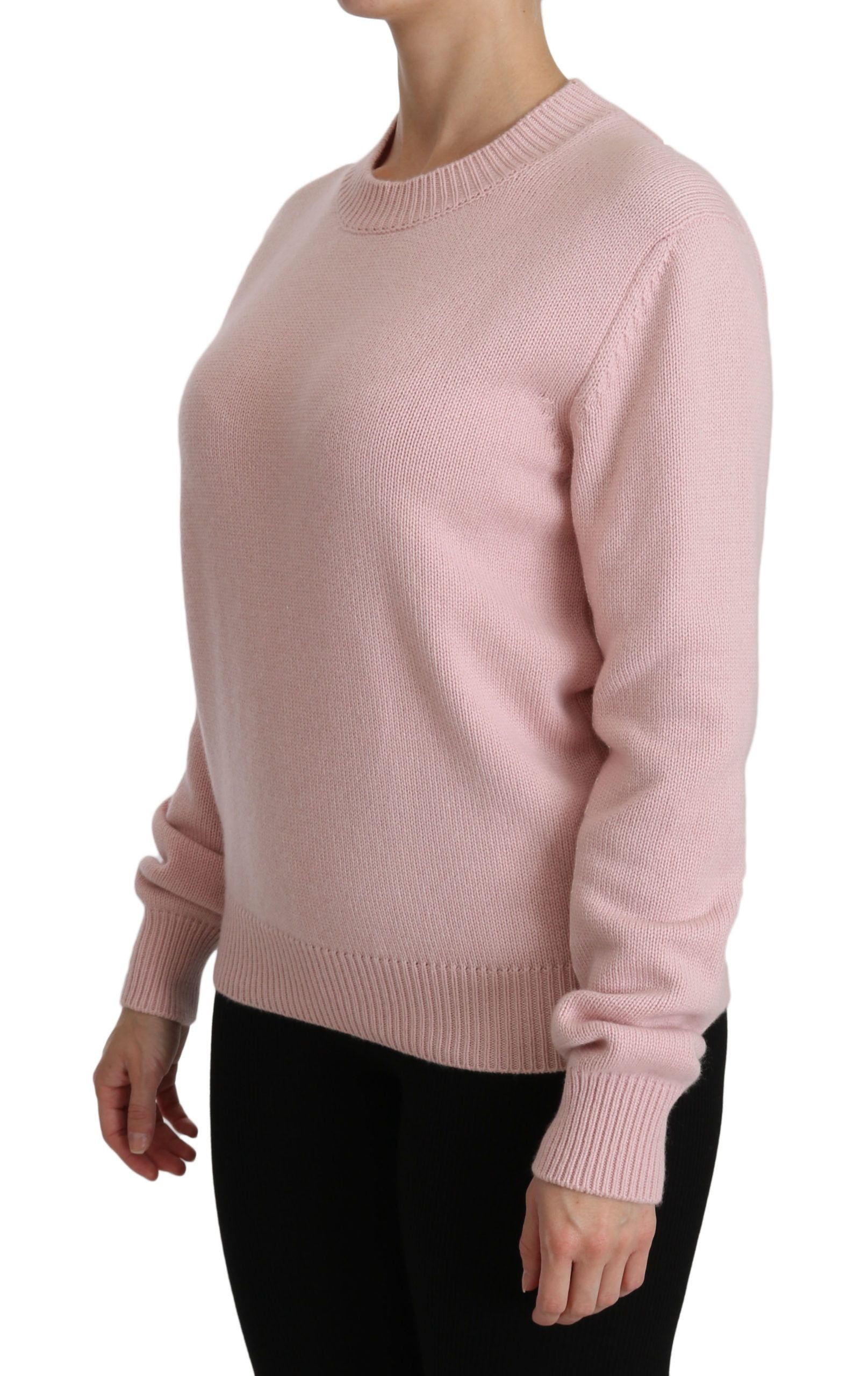 Πουλόβερ Dolce & Gabbana Cashmere-Blend Pink Crew Neck