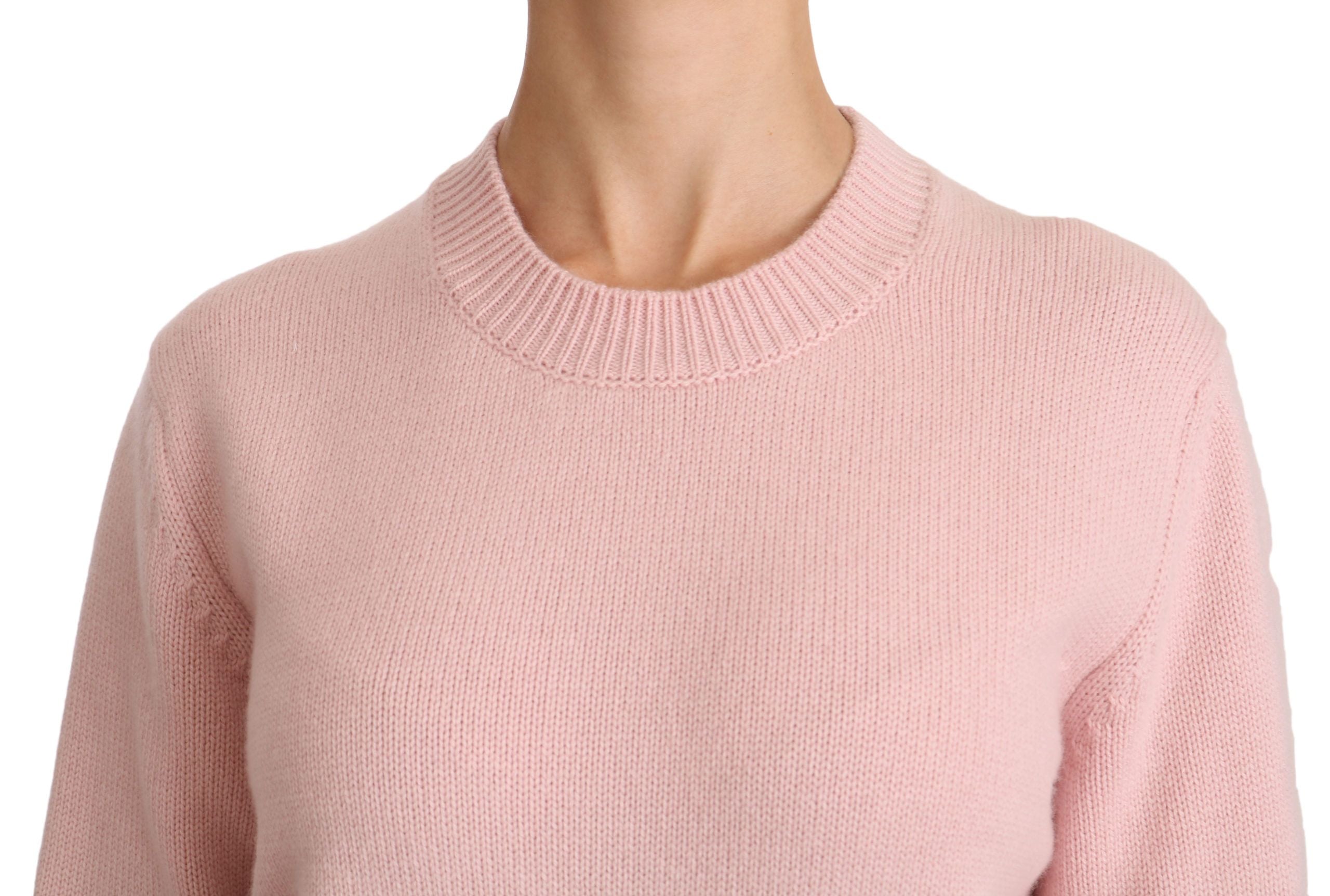 Πουλόβερ Dolce & Gabbana Cashmere-Blend Pink Crew Neck