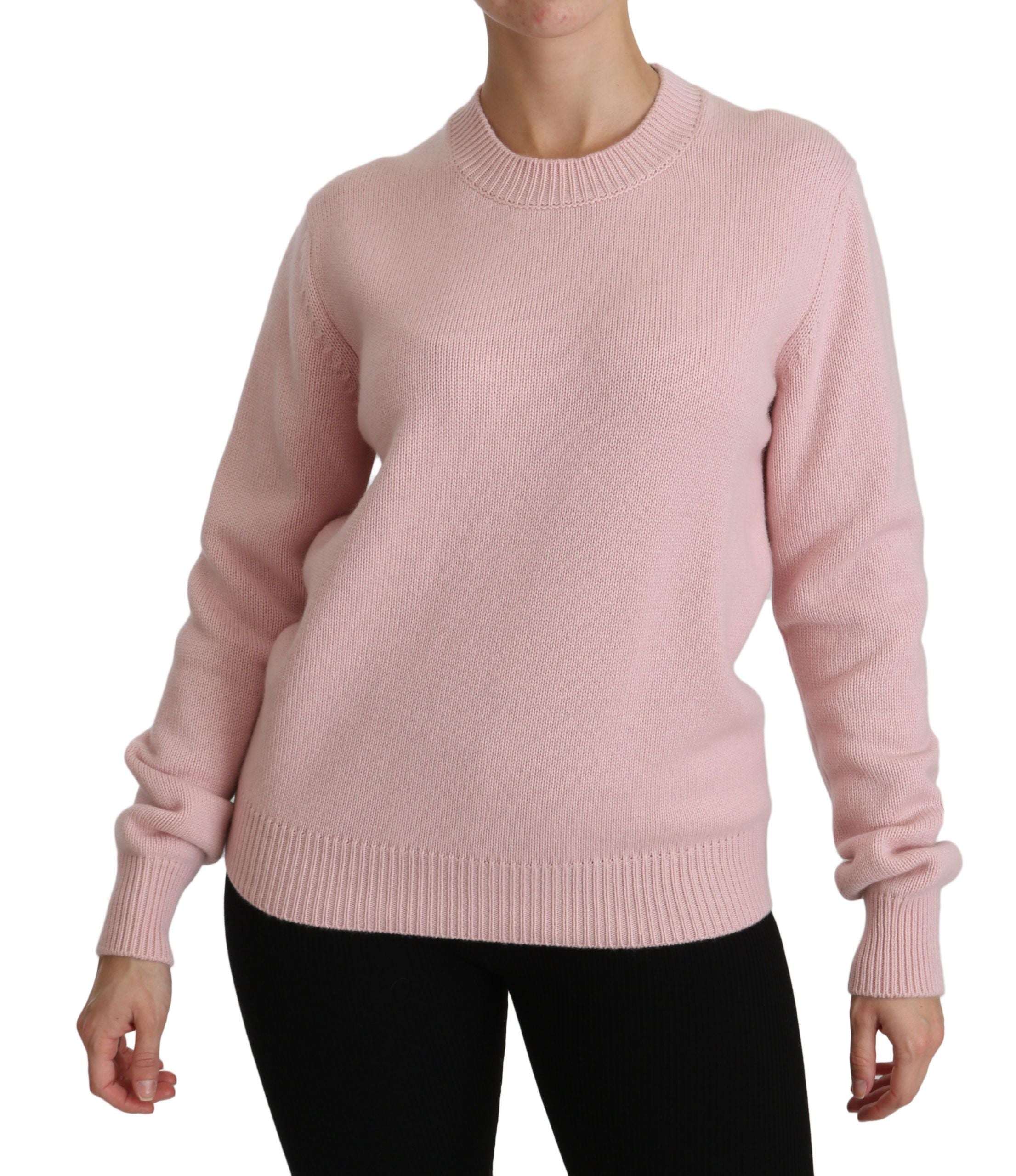 Πουλόβερ Dolce & Gabbana Cashmere-Blend Pink Crew Neck