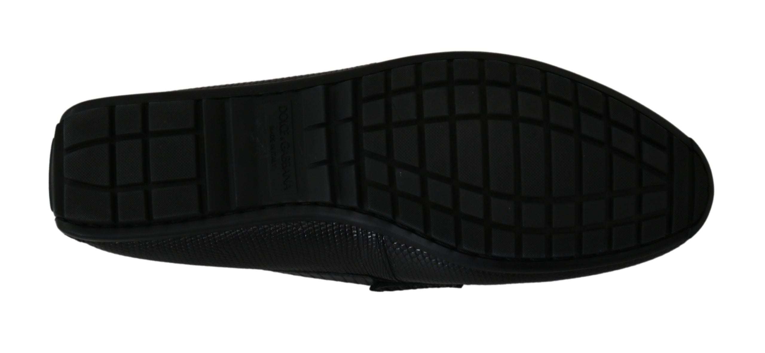 Dolce &amp; Gabbana Exquisite Black Lizard Leather Loafers