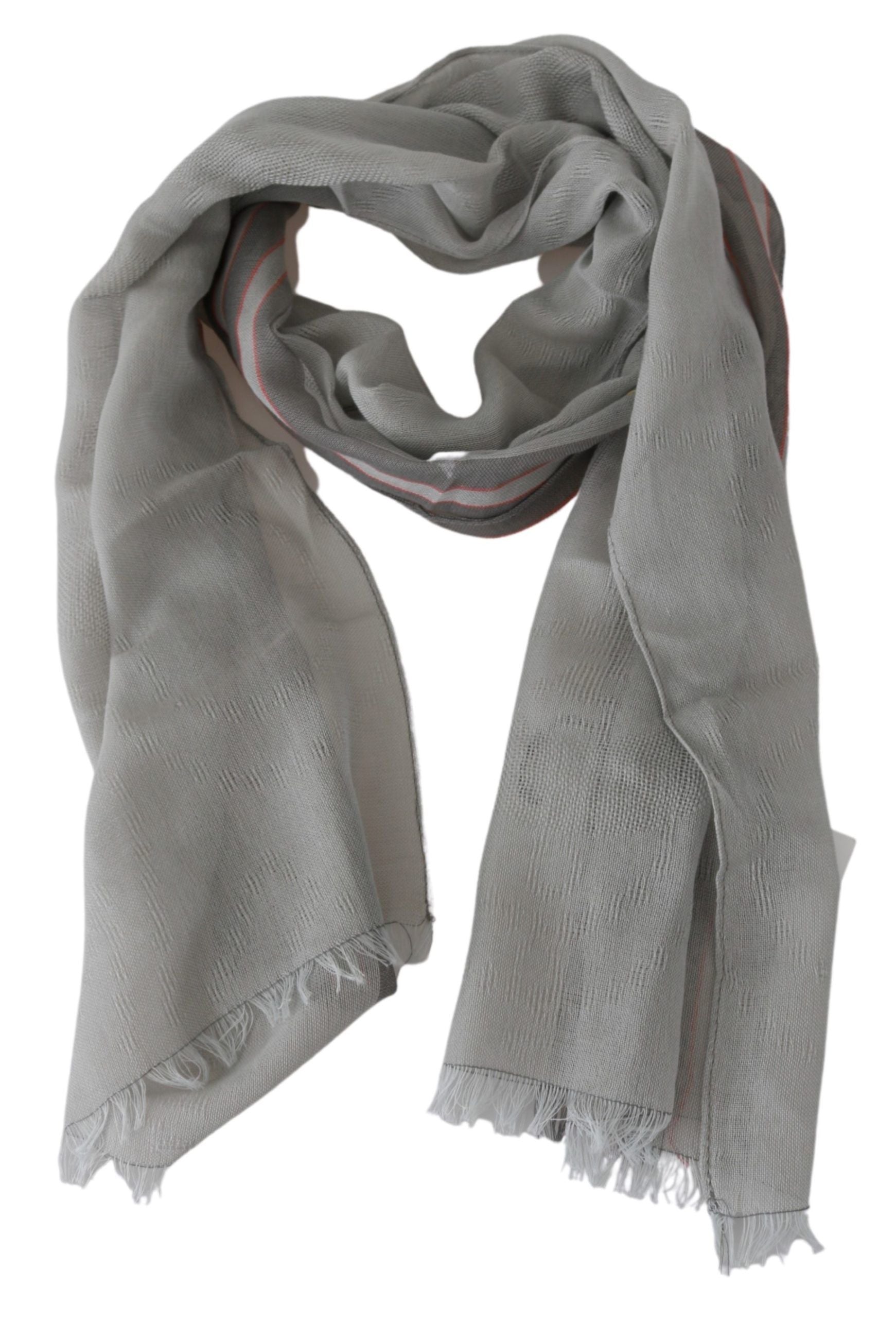 Costume National Elegant Gray Cotton Men's Scarf