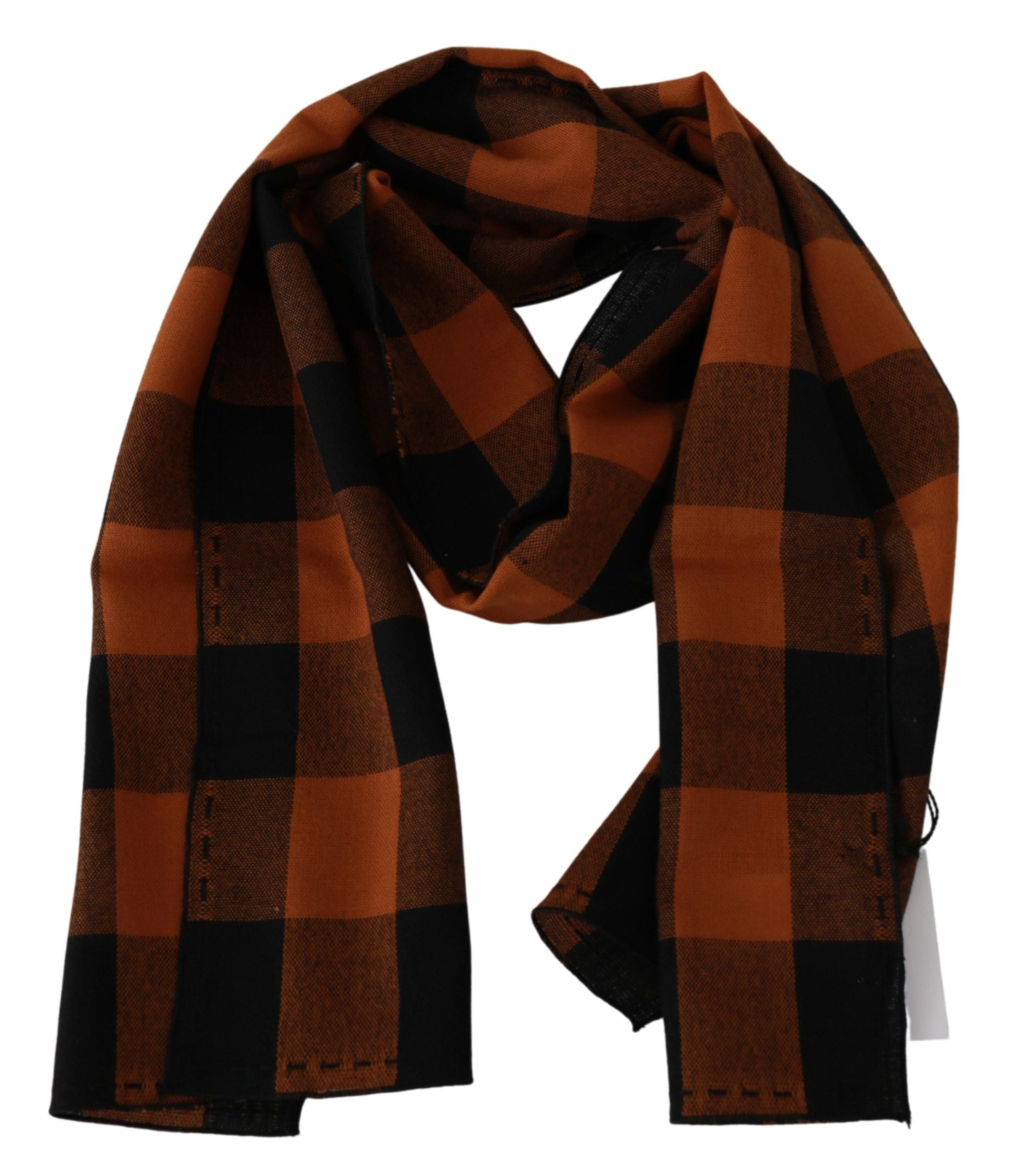 Κοστούμι National Chic Orange Check Wool Blend μαντίλι