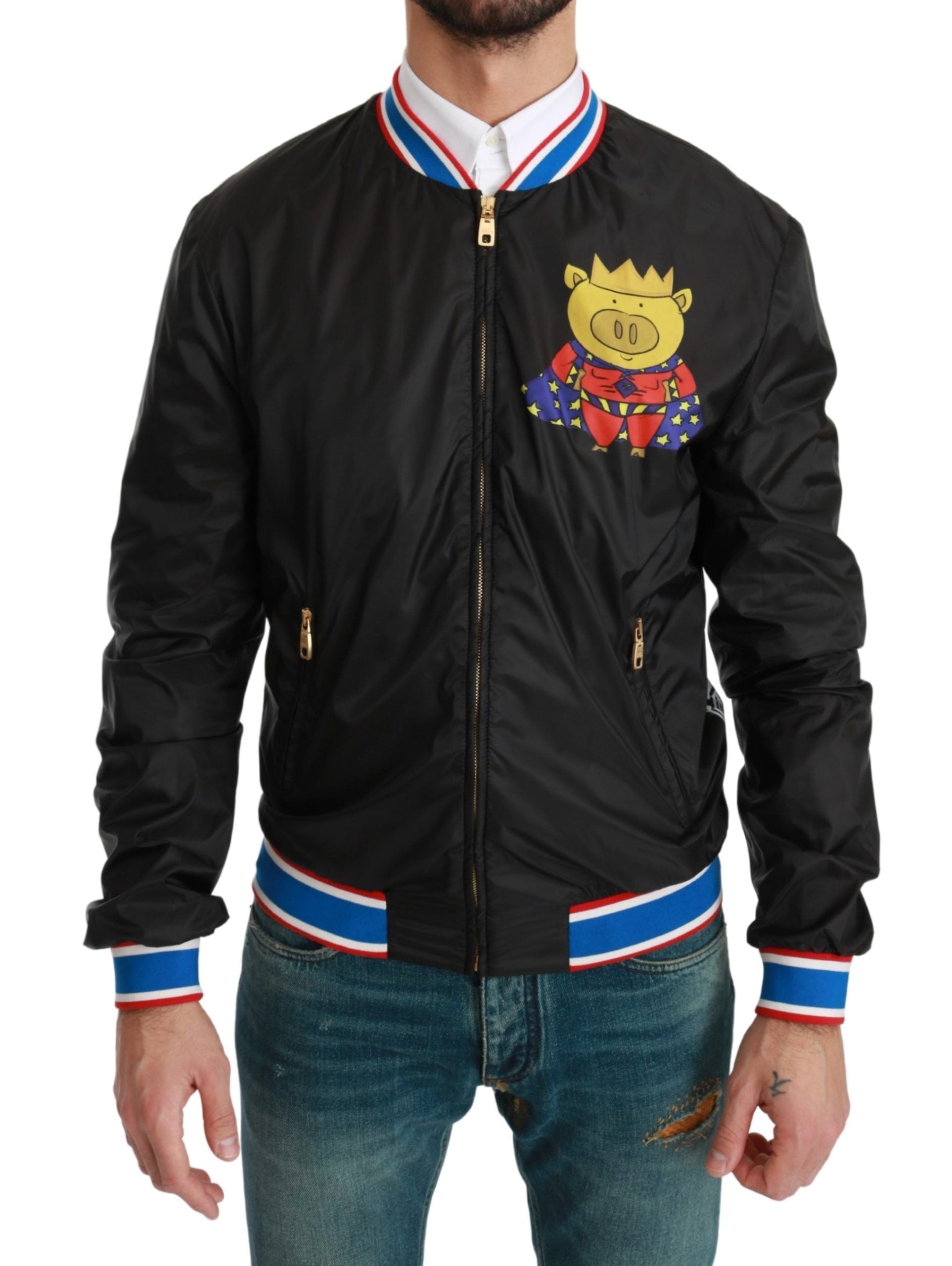 Dolce &amp; Gabbana Elegant πολύχρωμο Motive Bomber Jacket