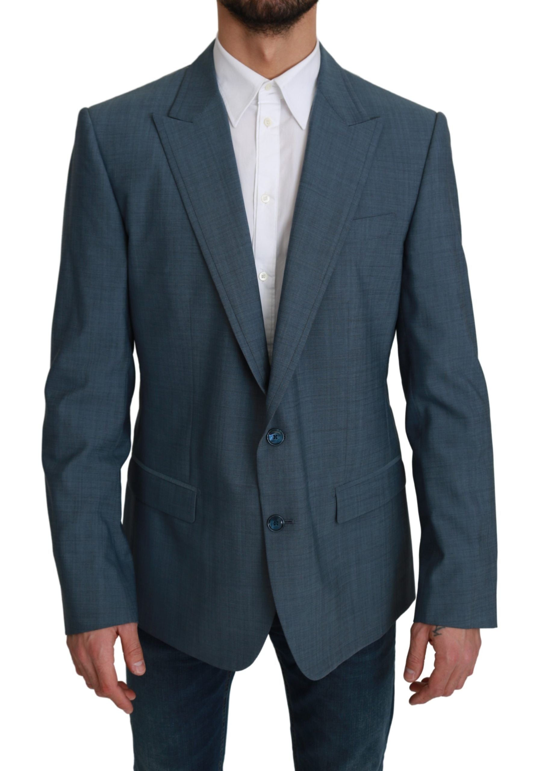 Dolce &amp; Gabbana Elegant Light Blue Slim Fit Blazer