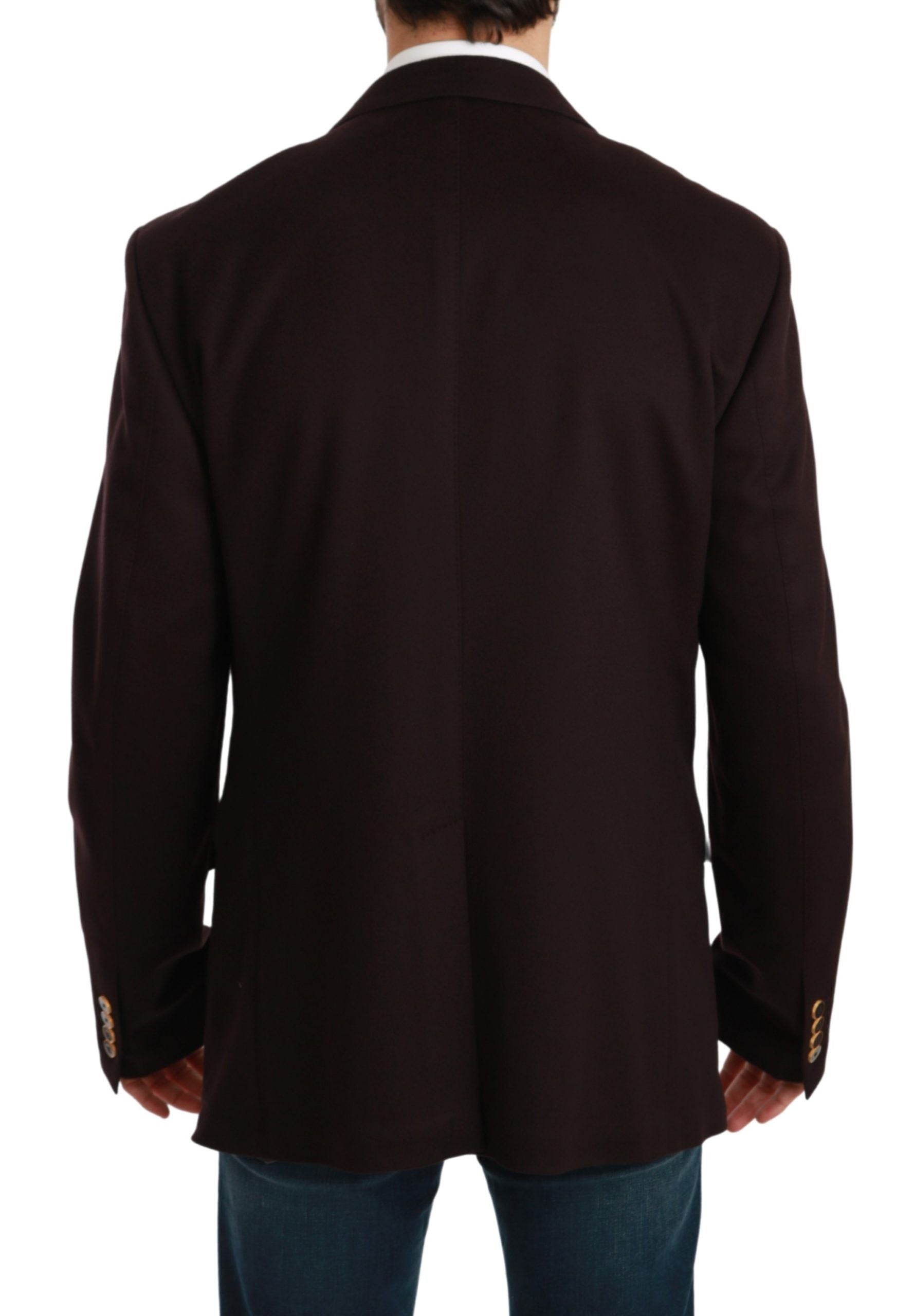 Dolce &amp; Gabbana Elegant Bordeaux Taormina Cashmere Blazer