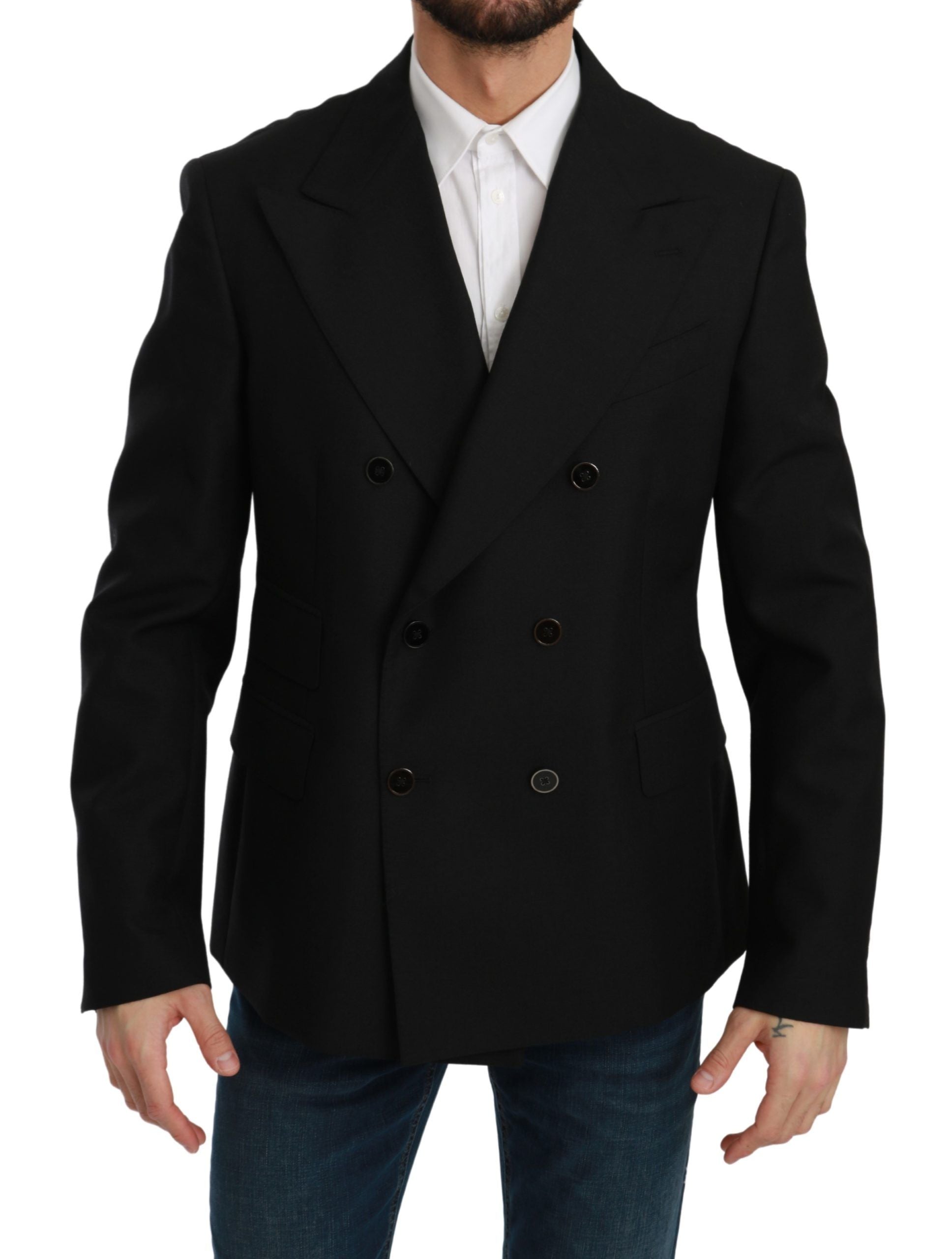 Dolce &amp; Gabbana Κομψό Μαύρο Slim Fit Formal Blazer