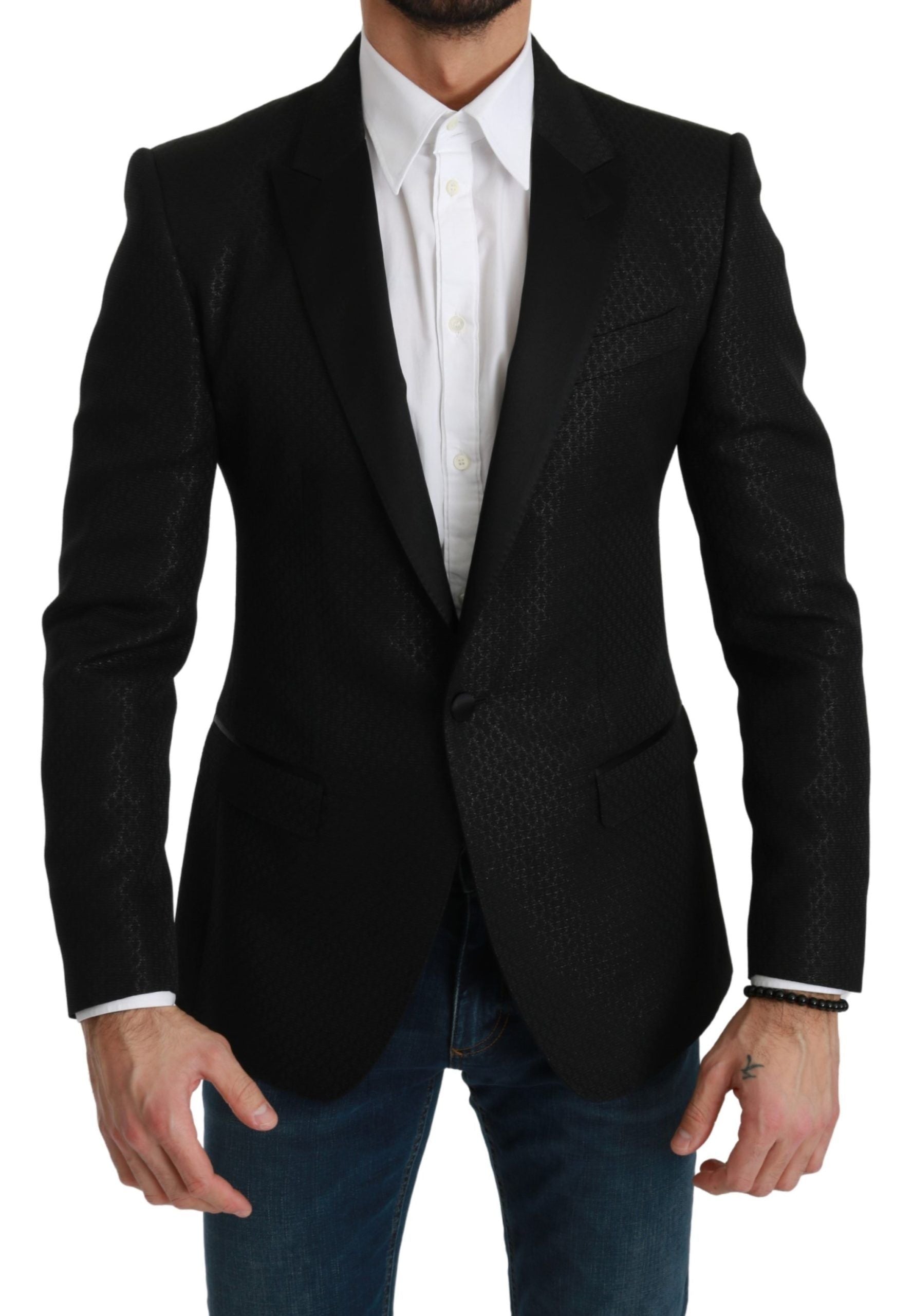 Μπουφάν Dolce &amp; Gabbana Slim Fit Martini Black Blazer