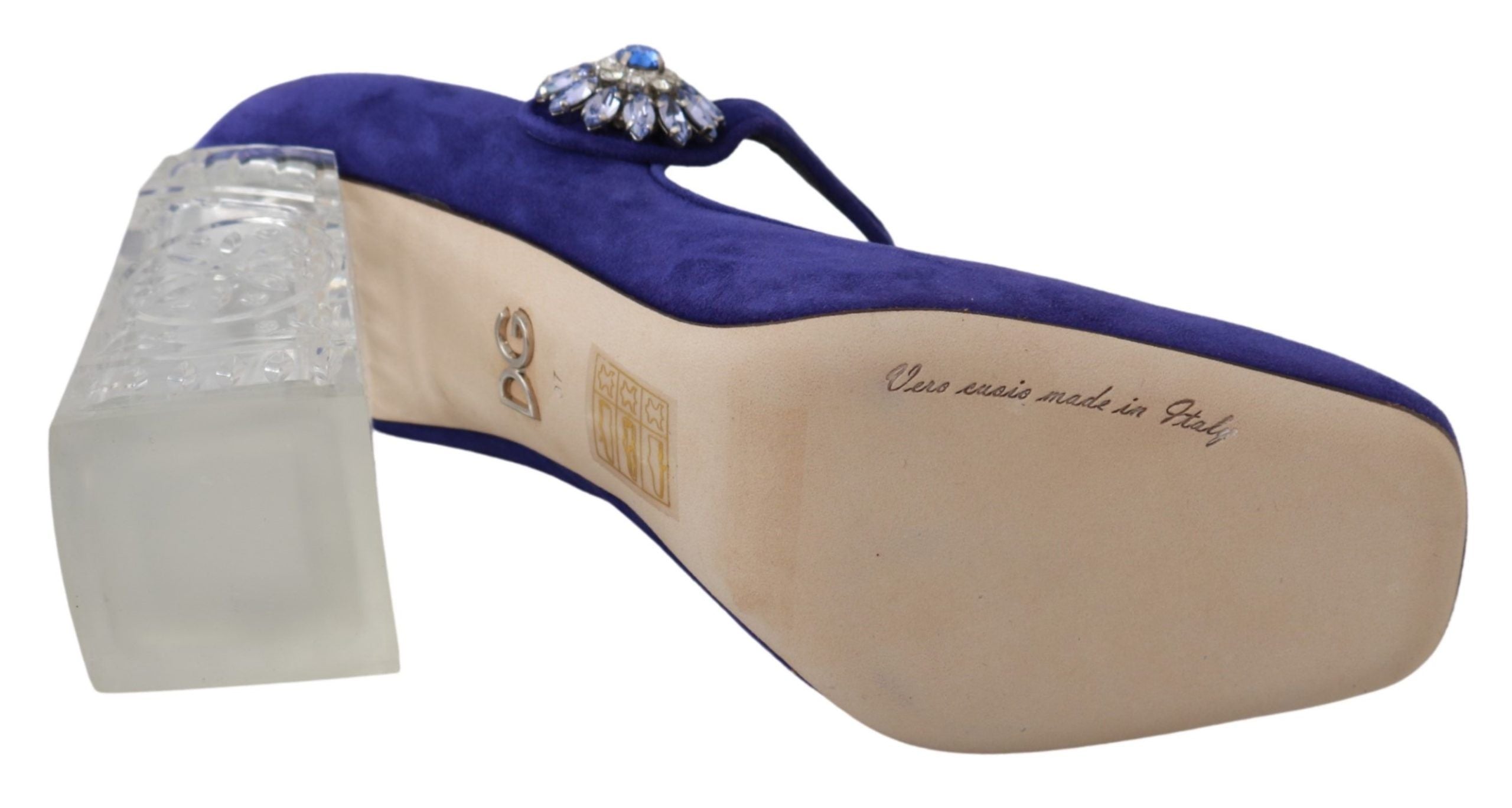 Dolce &amp; Gabbana Elegant Purple Suede Pumps Mary Janes