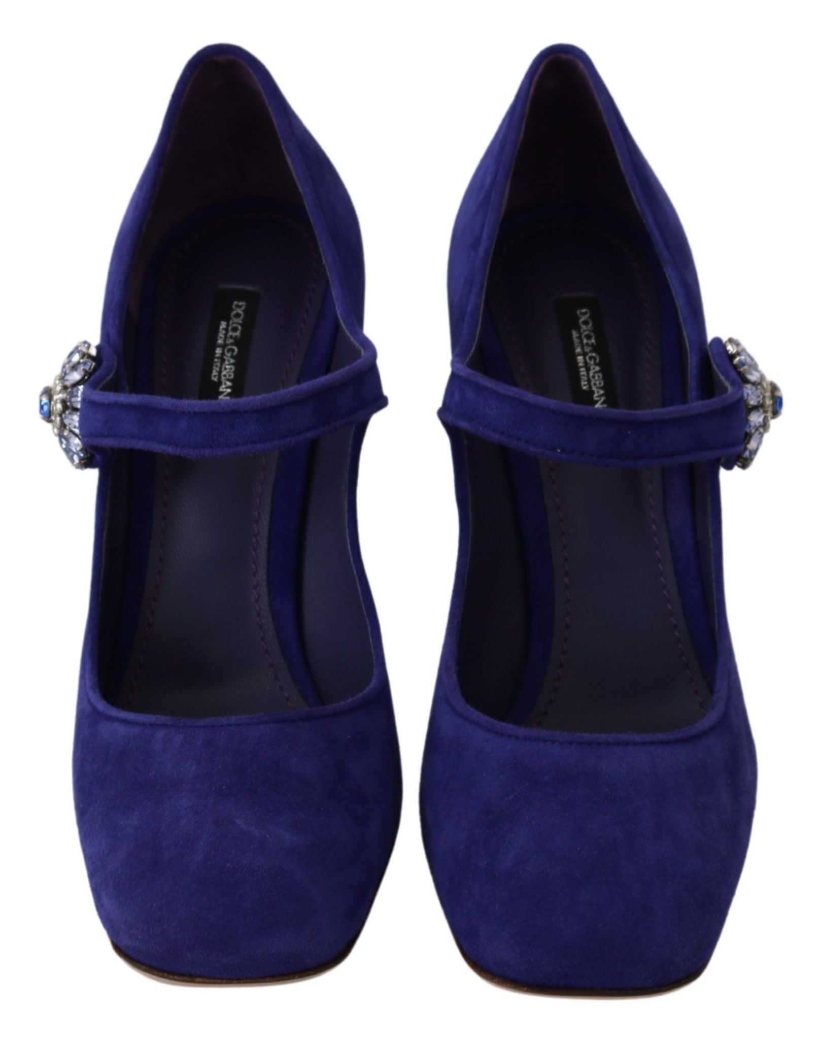 Dolce &amp; Gabbana Elegant Purple Suede Pumps Mary Janes