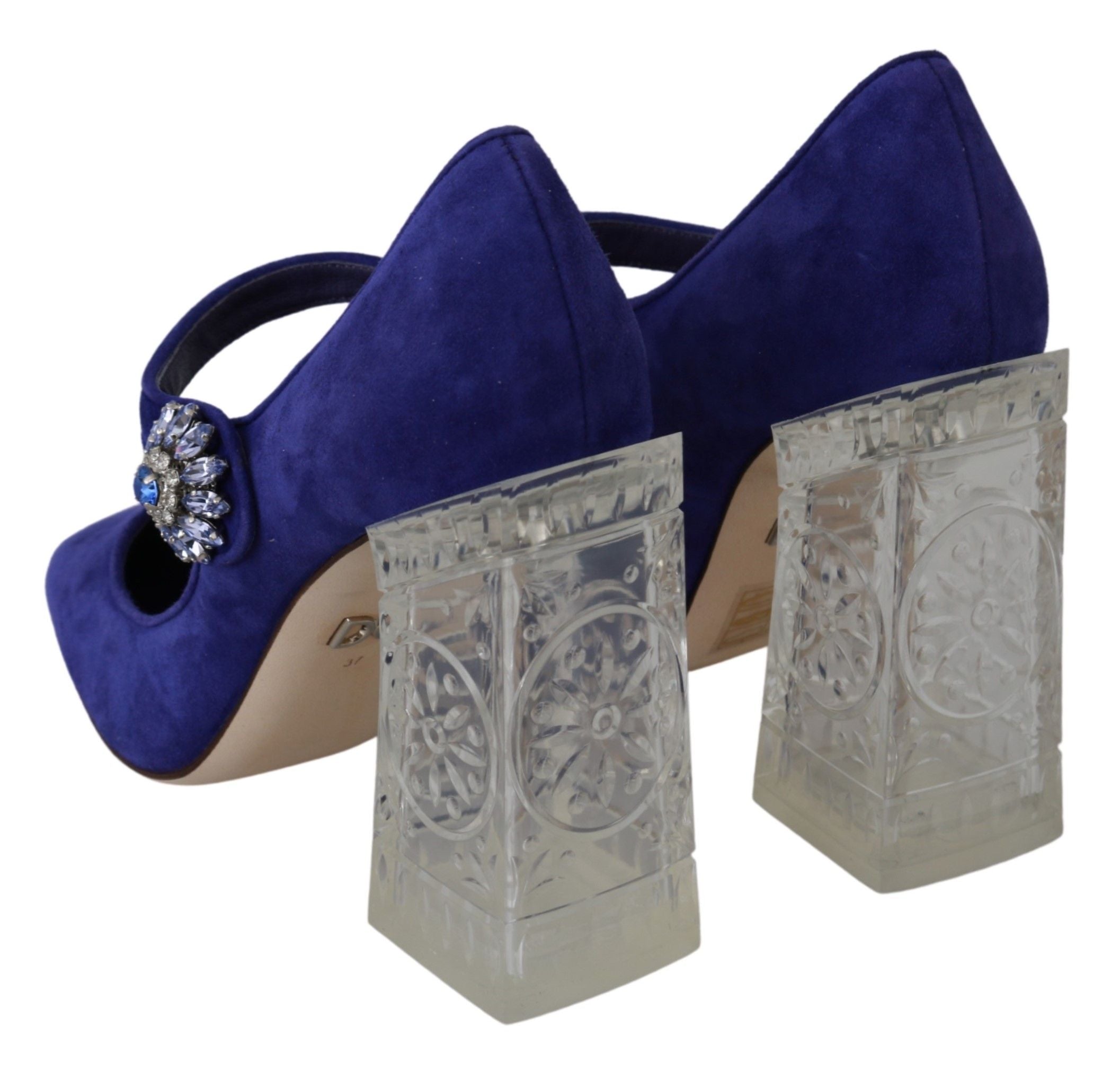 Dolce &amp; Gabbana Elegant Purple Suede Pumps Mary Janes