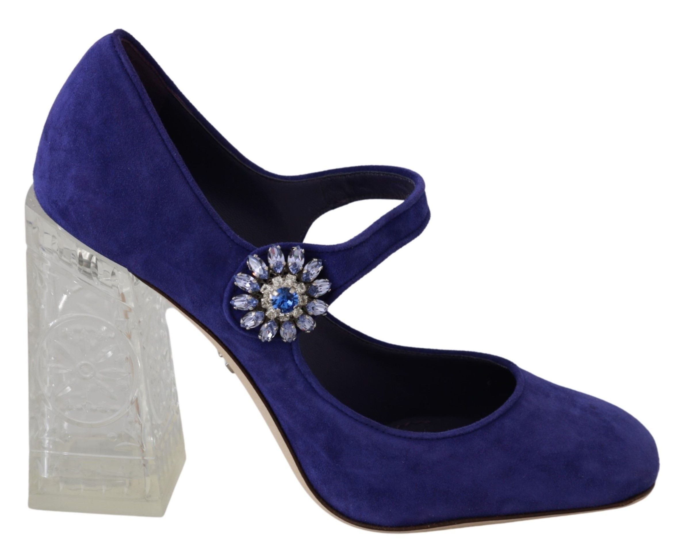 Dolce &amp; Gabbana Elegant Purple Suede Pumps Mary Janes