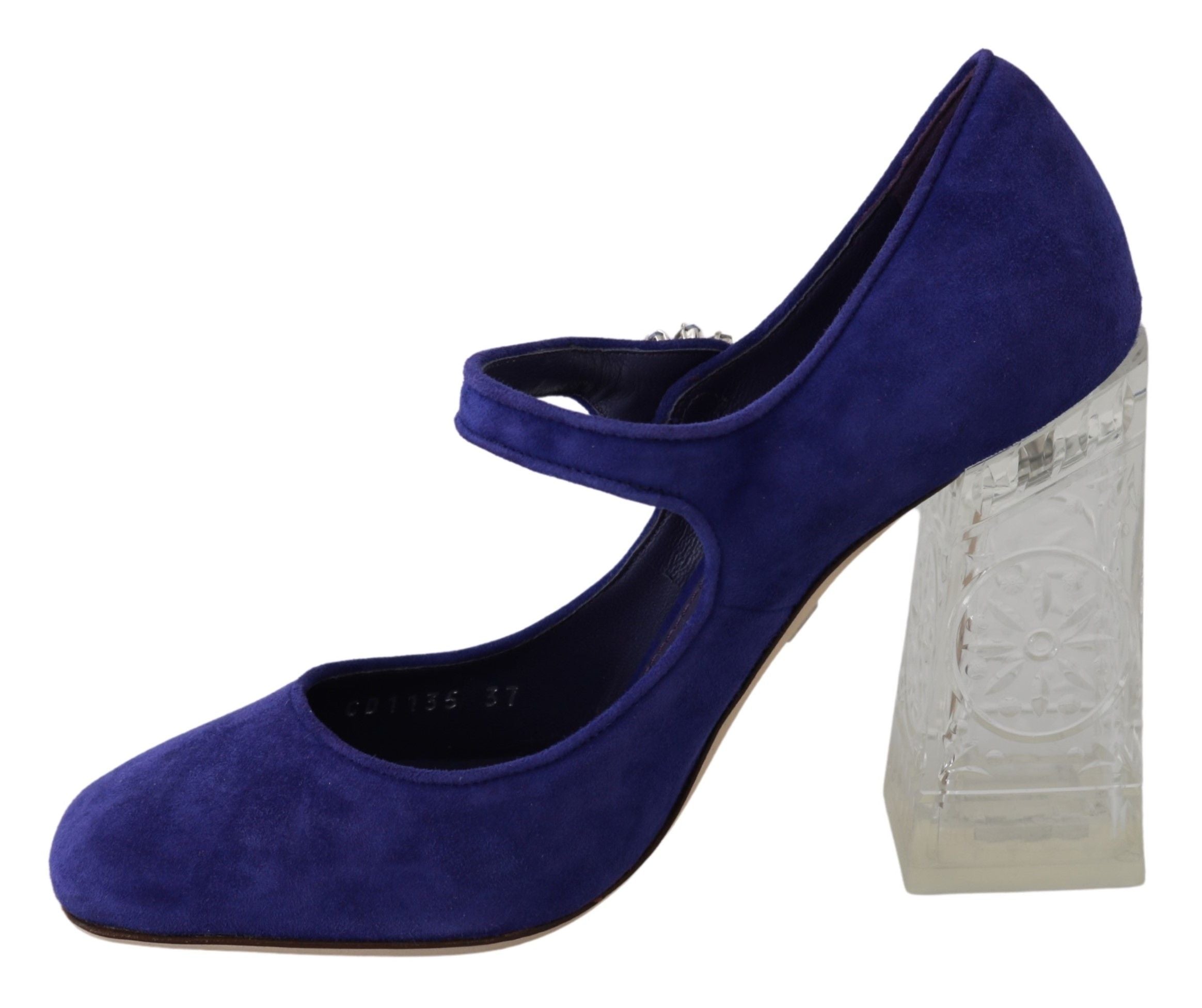 Dolce &amp; Gabbana Elegant Purple Suede Pumps Mary Janes