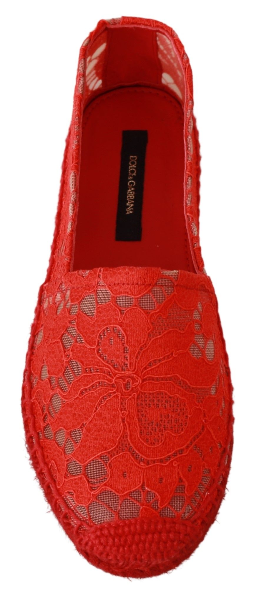 Flat παπούτσια Dolce & Gabbana Red Viscose Espadrilles