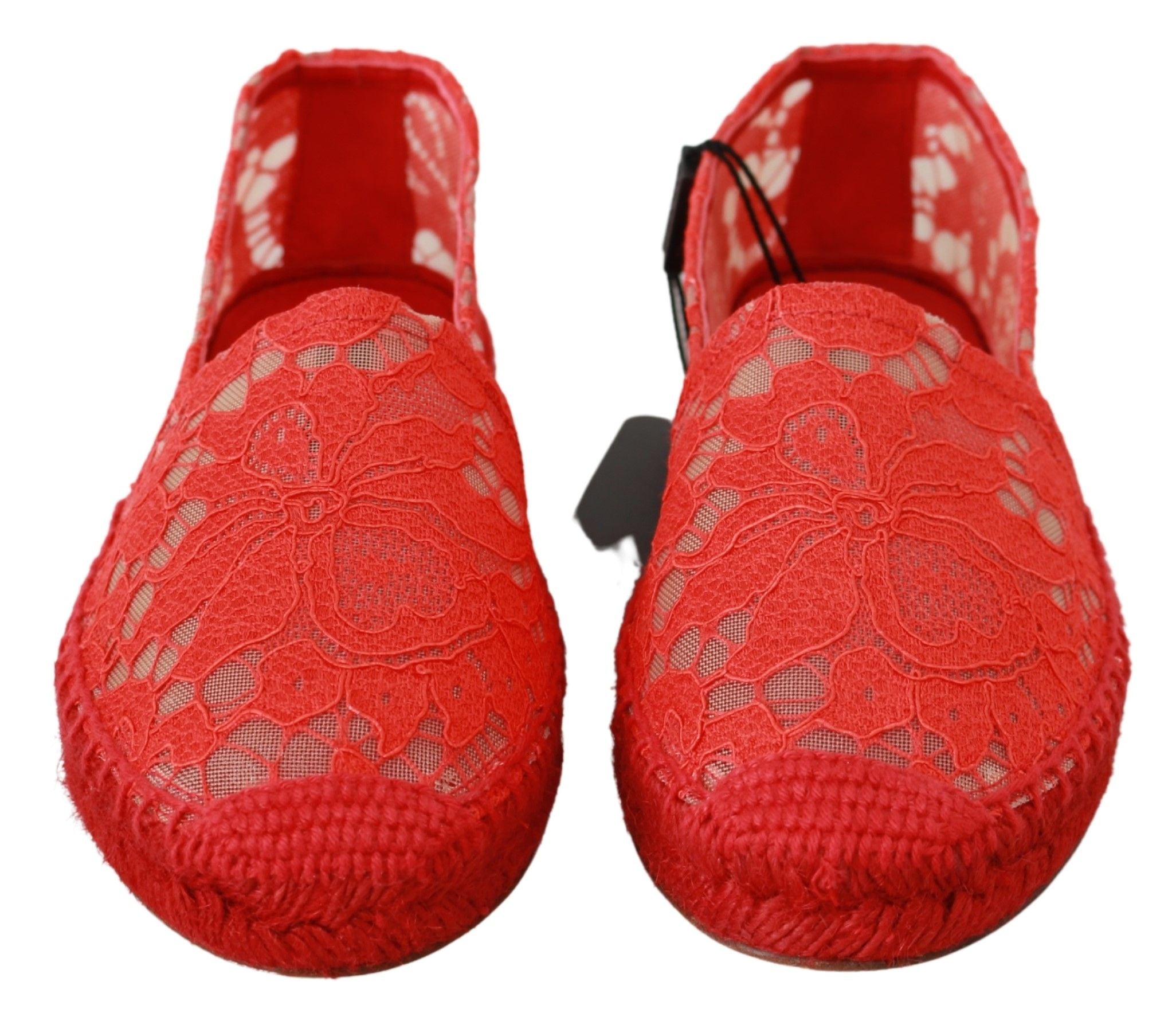 Flat παπούτσια Dolce & Gabbana Red Viscose Espadrilles