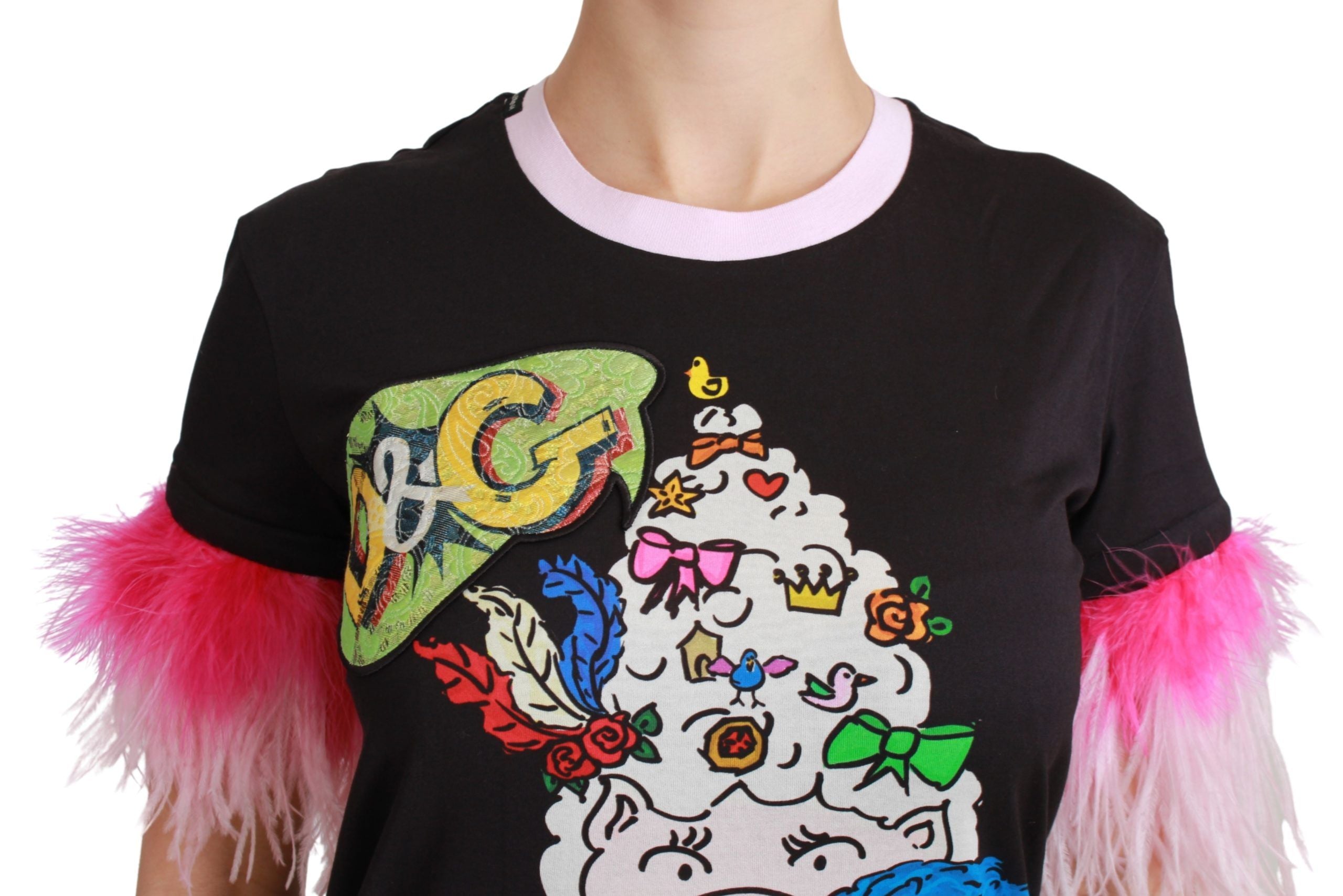 Dolce &amp; Gabbana Chic Crewneck Year of the Pig Motif Tee