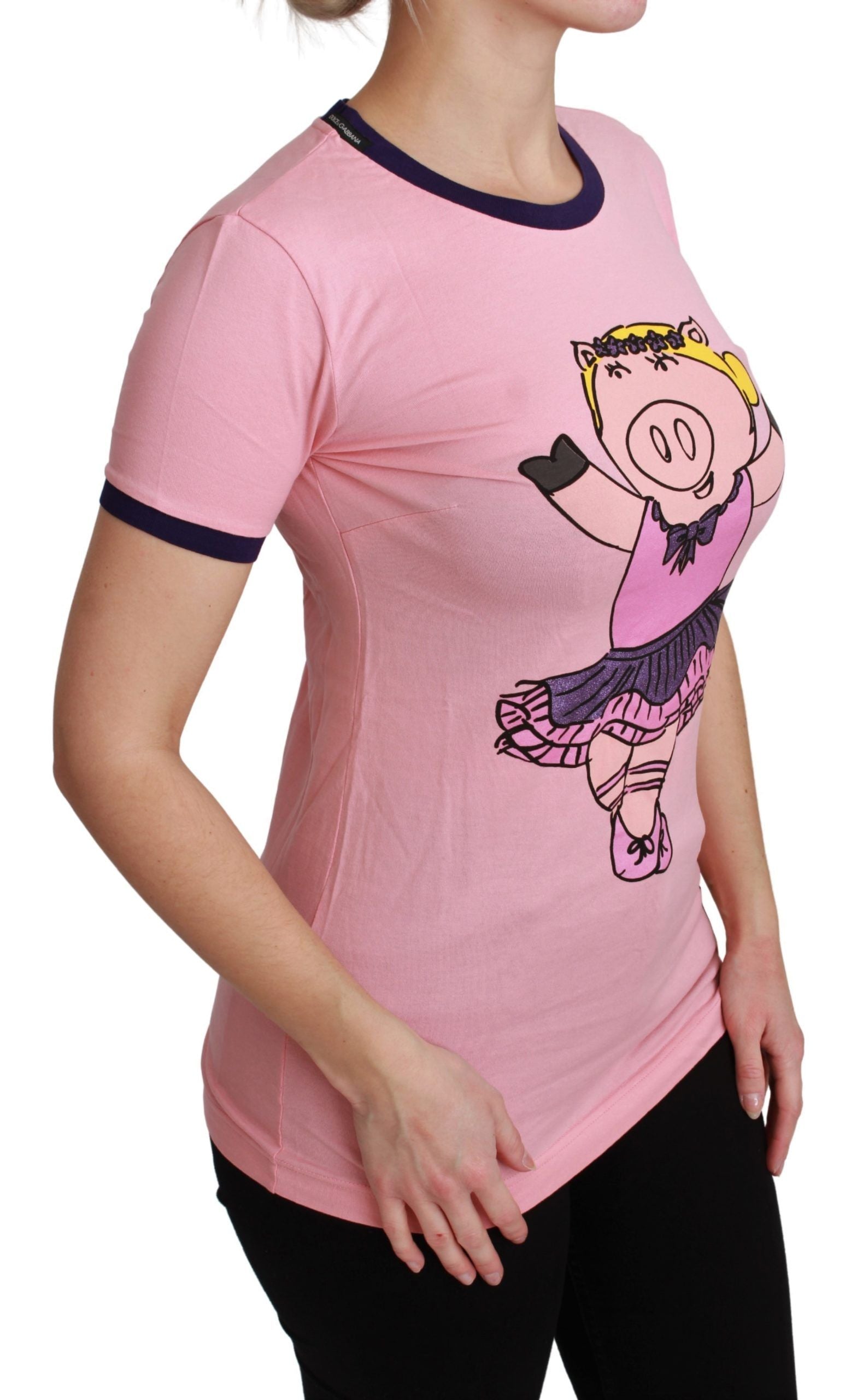 T-Shirt Dolce &amp; Gabbana Pink Crewneck Year of the Pig