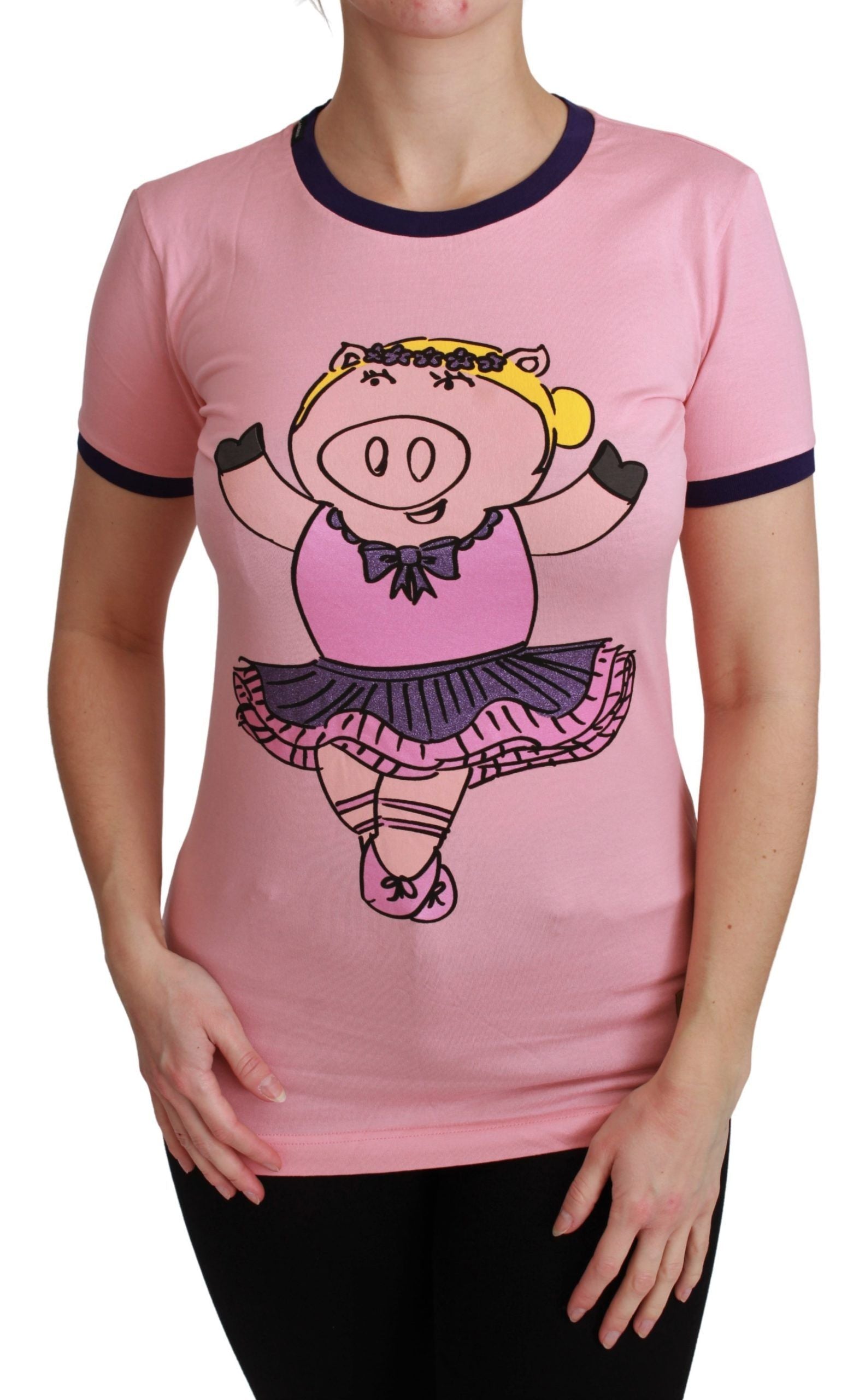 T-Shirt Dolce &amp; Gabbana Pink Crewneck Year of the Pig