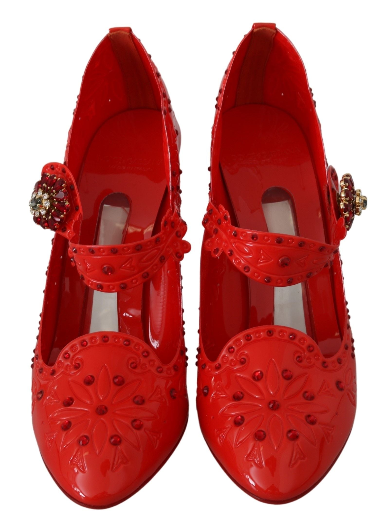 Dolce &amp; Gabbana Chic Red Crystal Pumps Cinderella