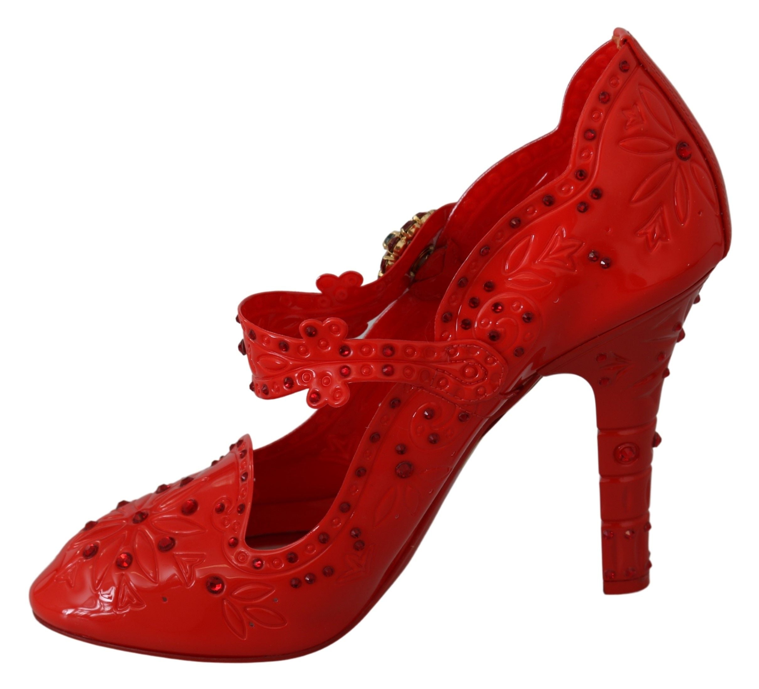 Dolce &amp; Gabbana Chic Red Crystal Pumps Cinderella