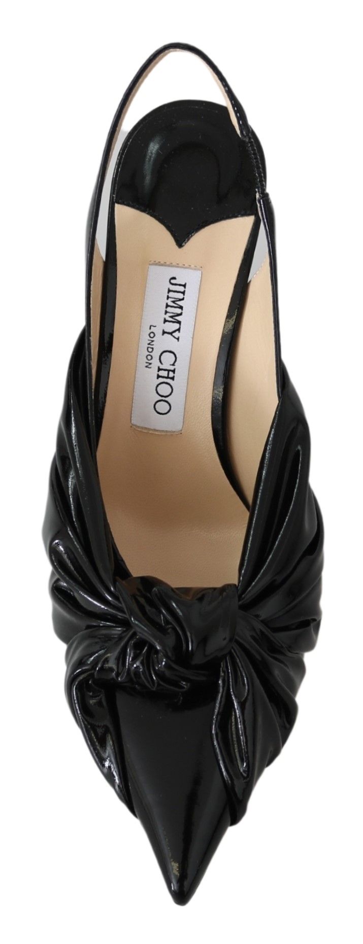 Κομψές μαύρες δερμάτινες μυτερές αντλίες Jimmy Choo