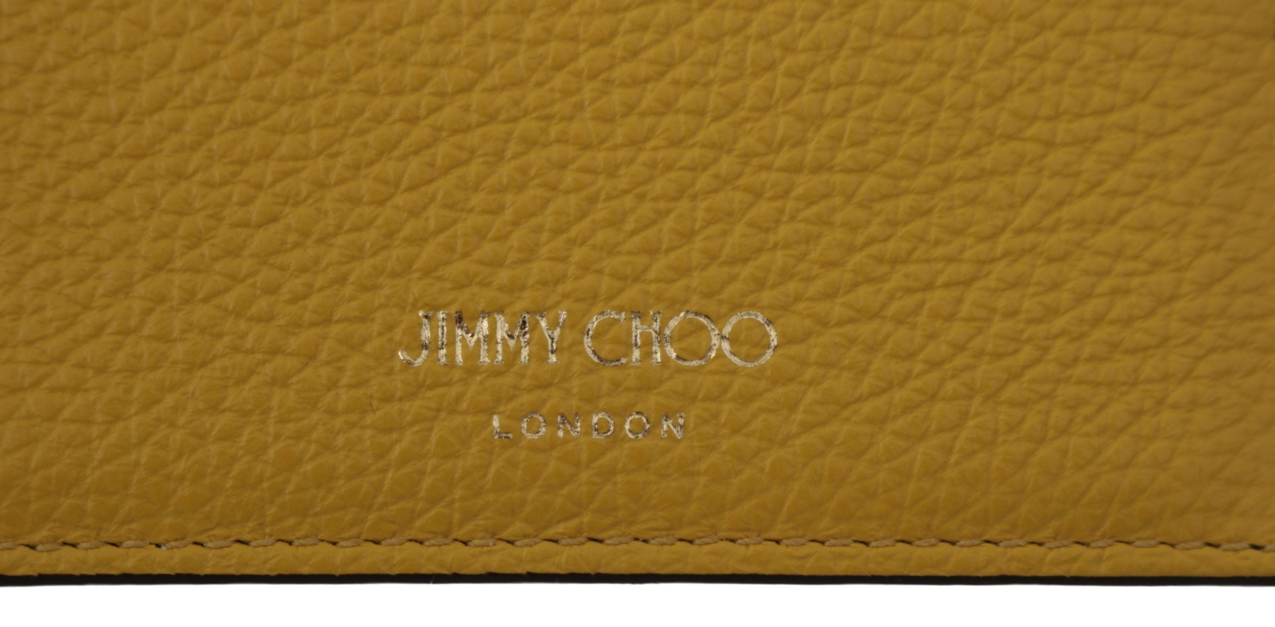 Δερμάτινη θήκη κάρτας Jimmy Choo Sunshine Yellow