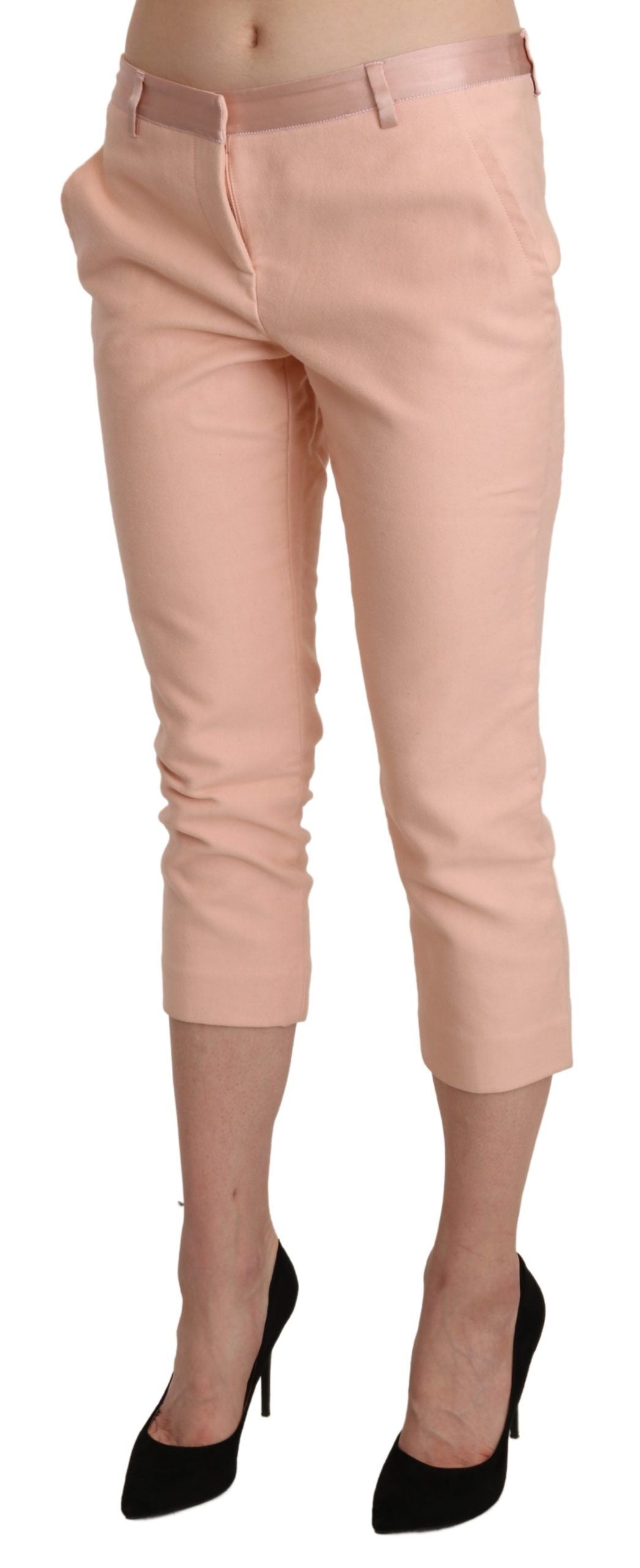 Παντελόνι Ermanno Scervino Chic Pink Skinny Capri