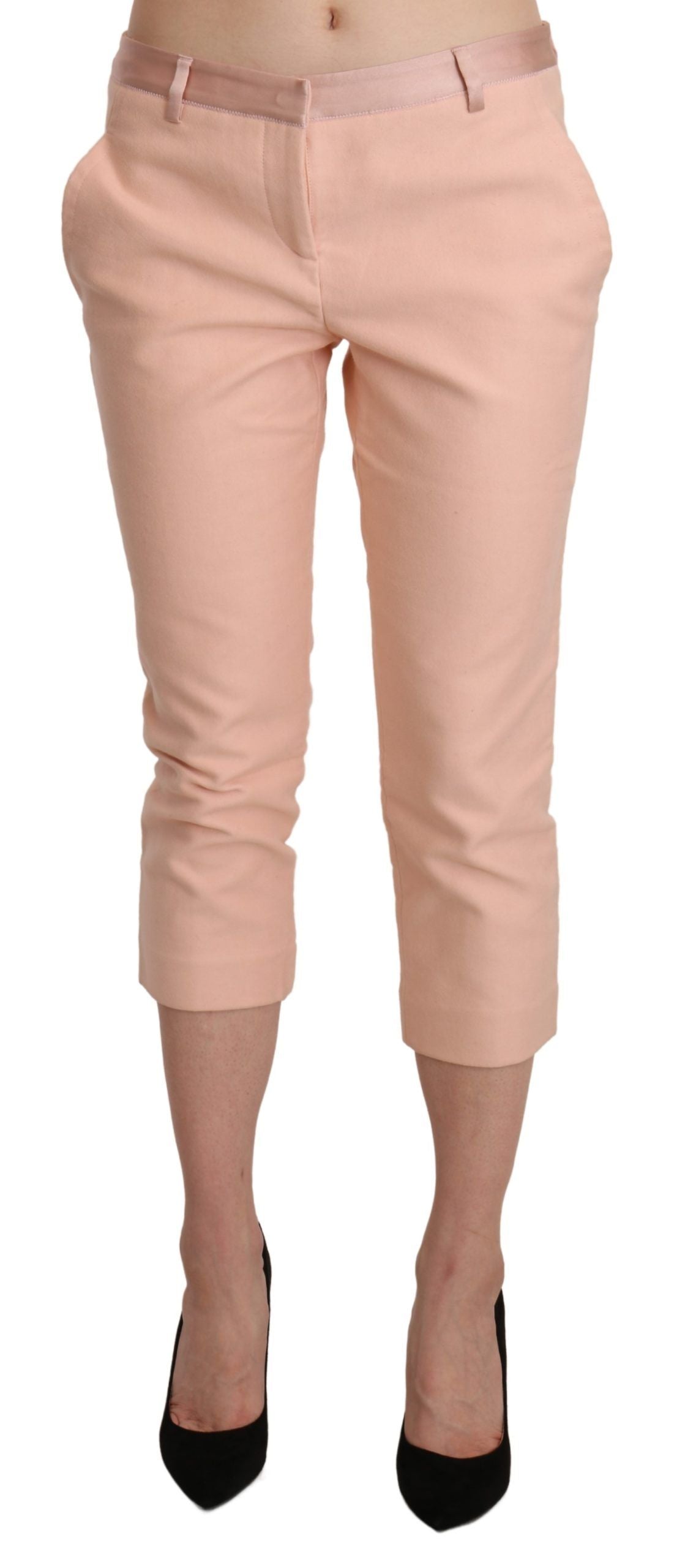 Παντελόνι Ermanno Scervino Chic Pink Skinny Capri