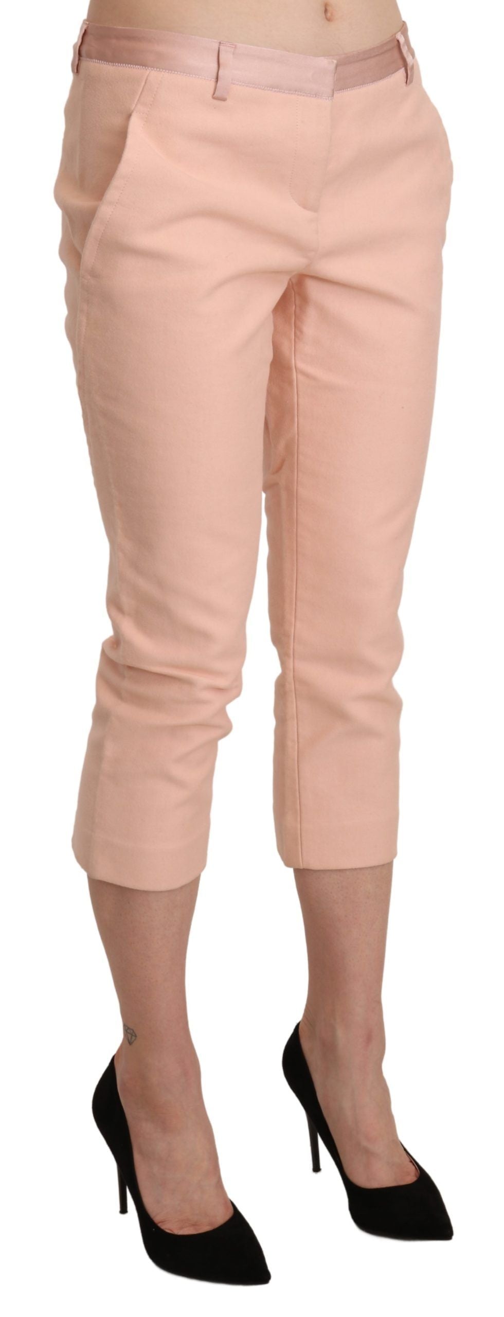 Παντελόνι Ermanno Scervino Chic Pink Skinny Capri