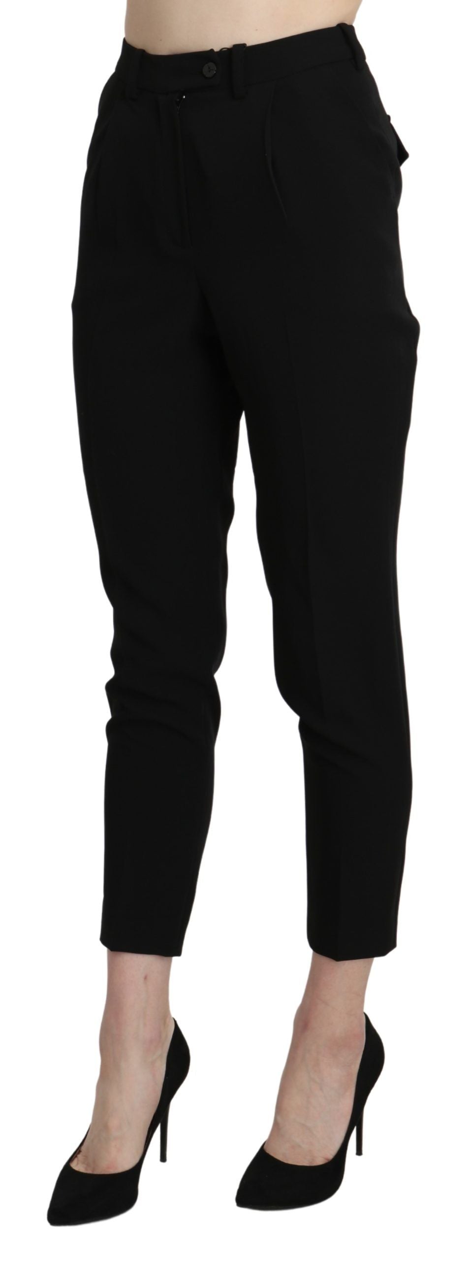 BENCIVENGA Chic High Waist Skinny Cropped Trousers