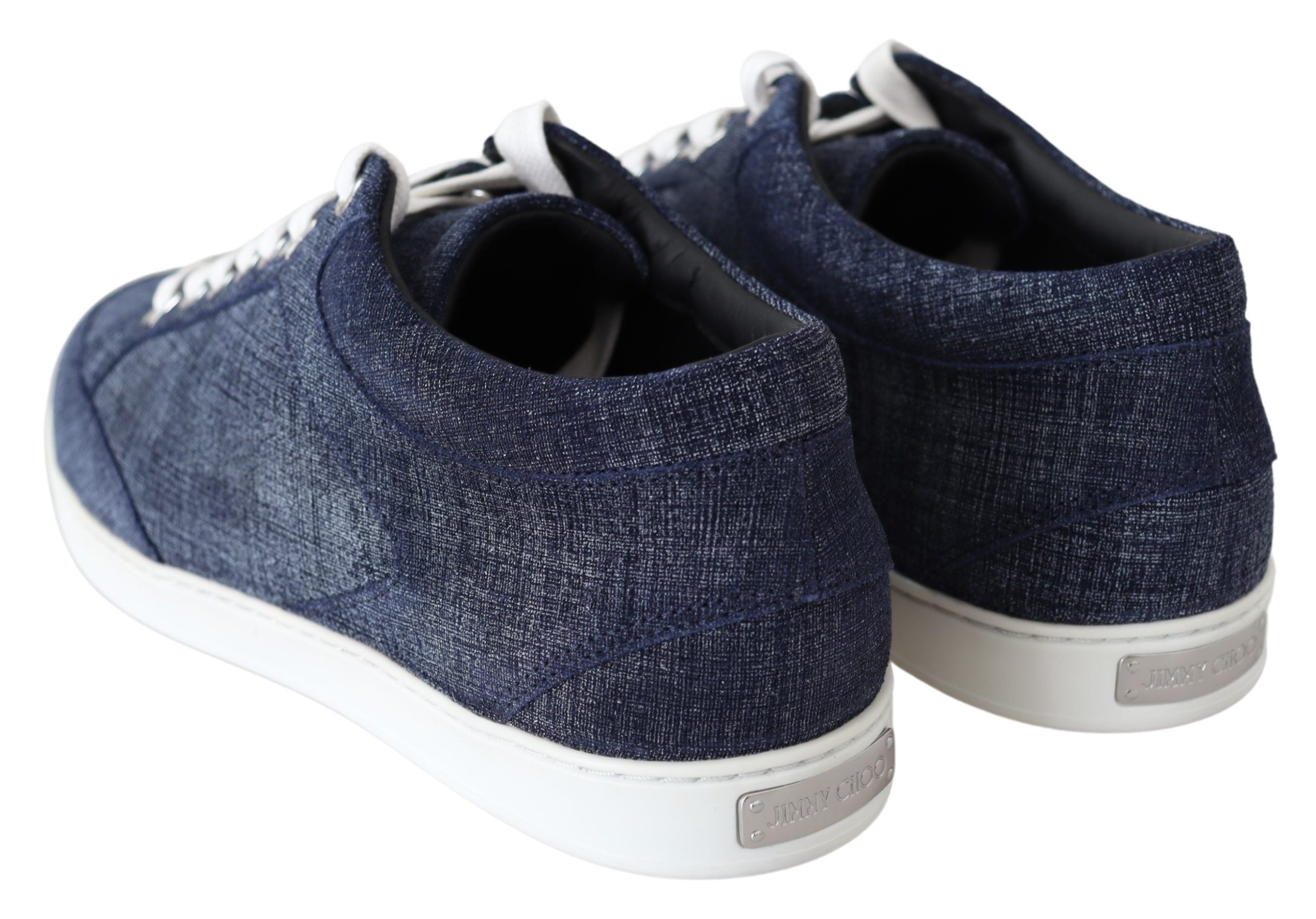 Jimmy Choo Chic Slip-On Μπλε Τζιν Suede Sneakers