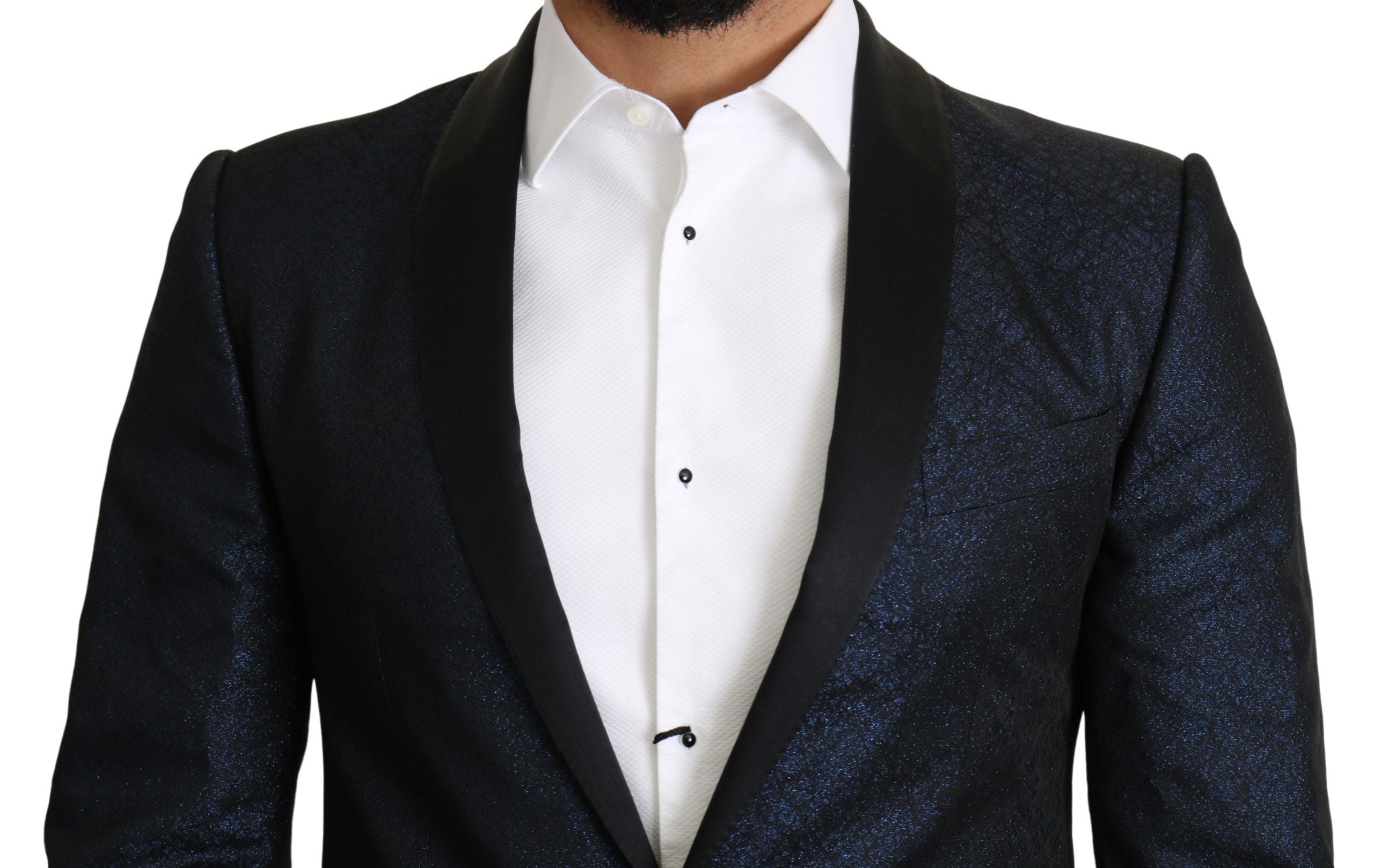 Dolce &amp; Gabbana Elegant Martini Blue Slim Fit Blazer