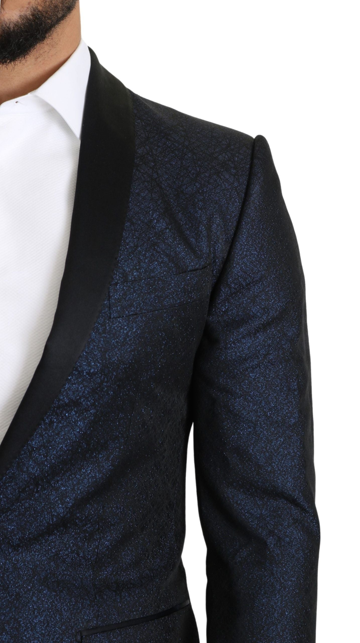 Dolce &amp; Gabbana Elegant Martini Blue Slim Fit Blazer