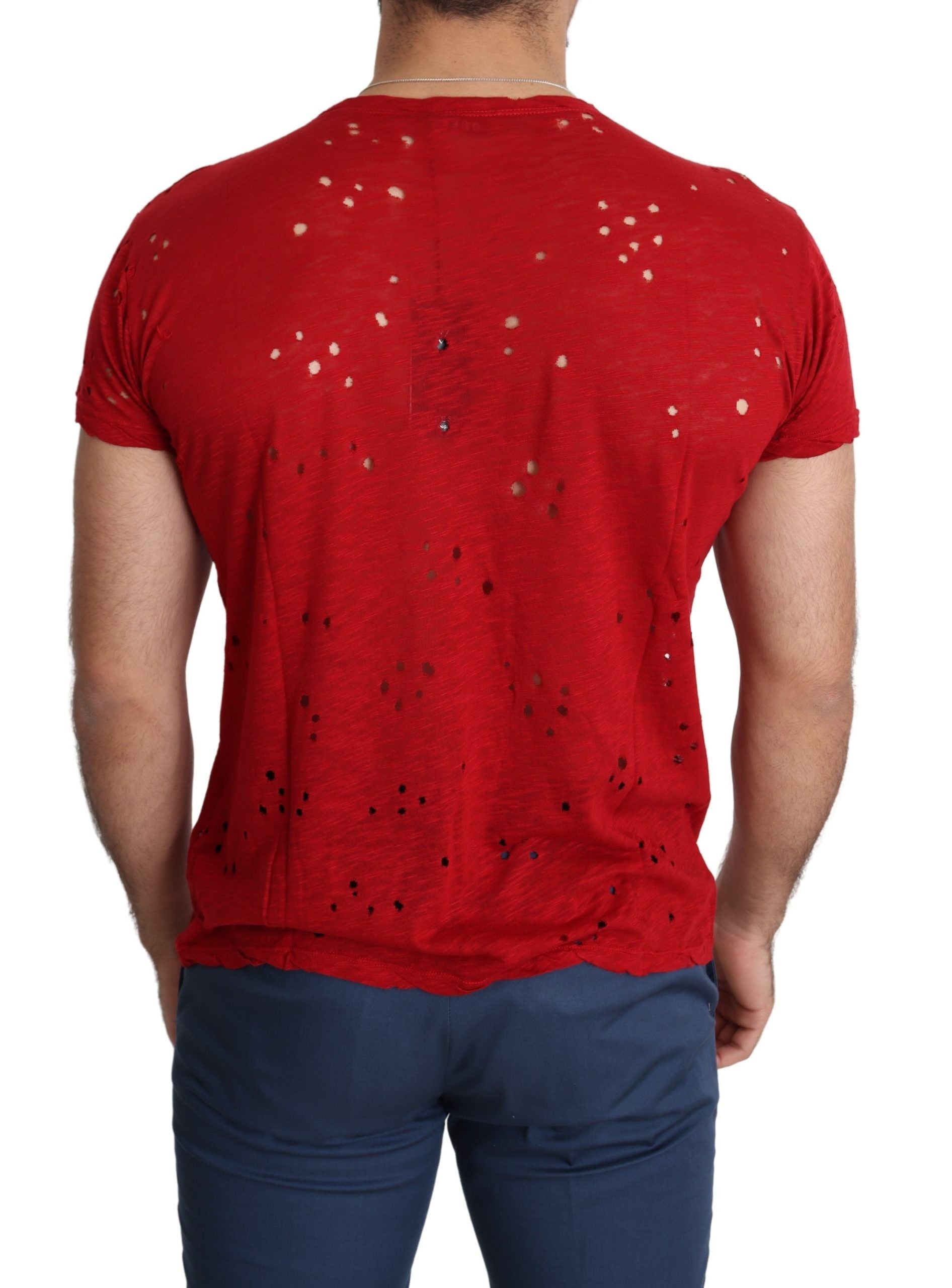 Guess Radiant Red Cotton Stretch T-shirt