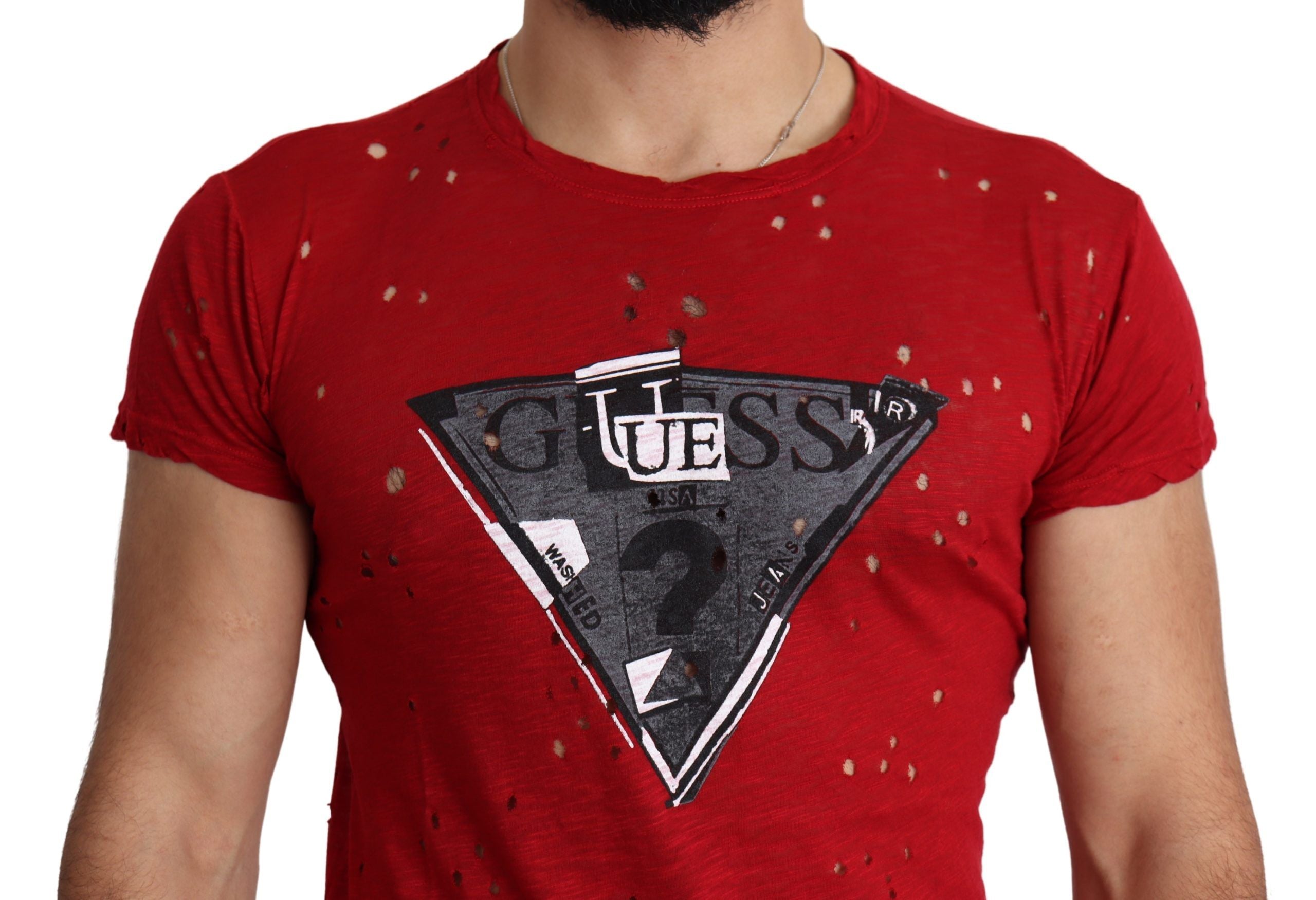 Guess Radiant Red Cotton Tee Τέλειο για καθημερινό στυλ