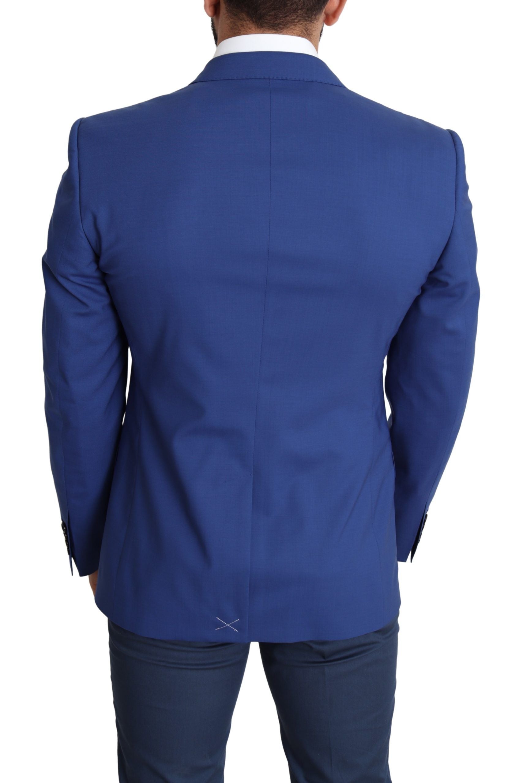 Dolce &amp; Gabbana Exquisite Blue Wool Martini Blazer Jacket